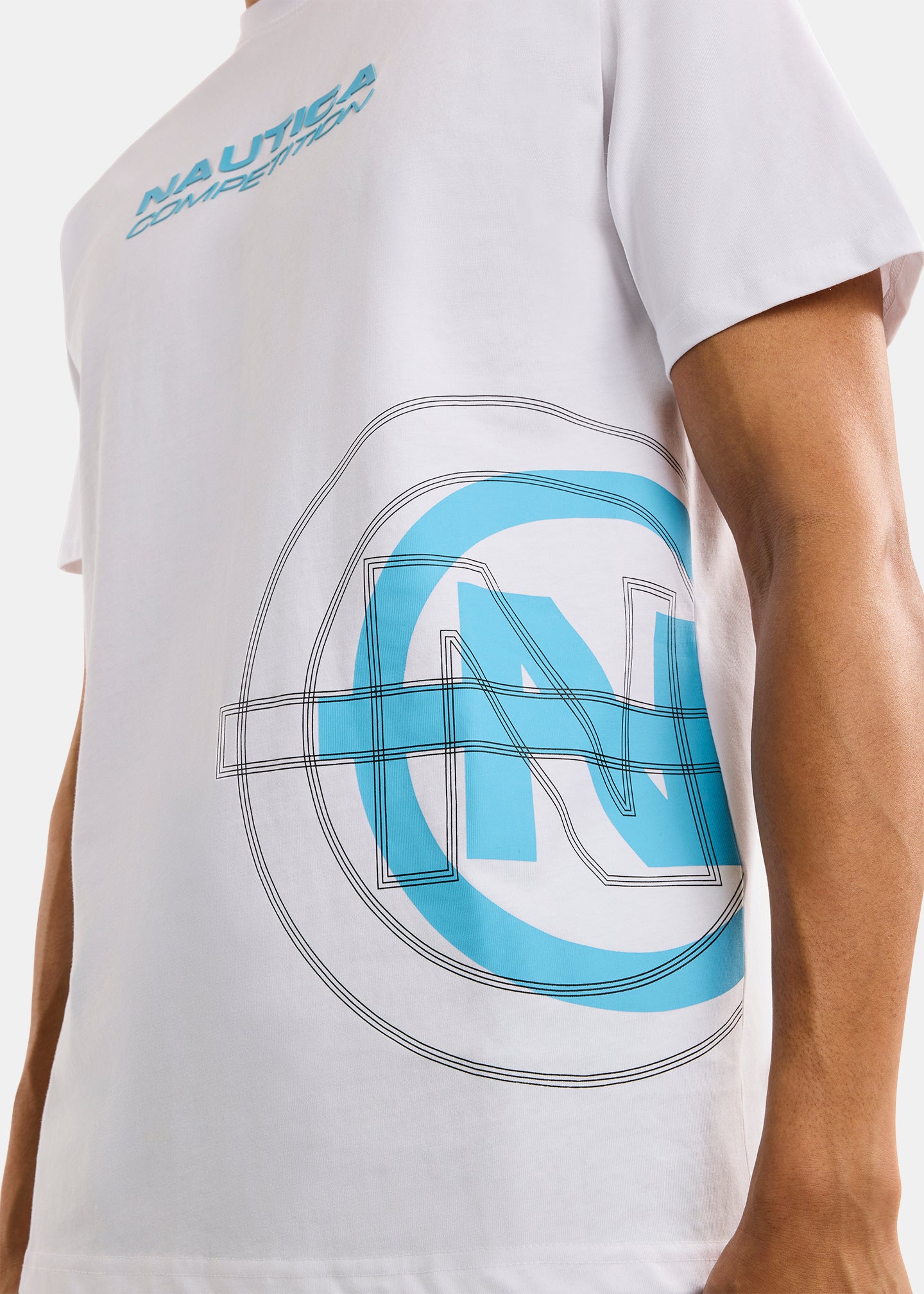 Nautica Competition Ballymore T-Shirt-White-Side Detail