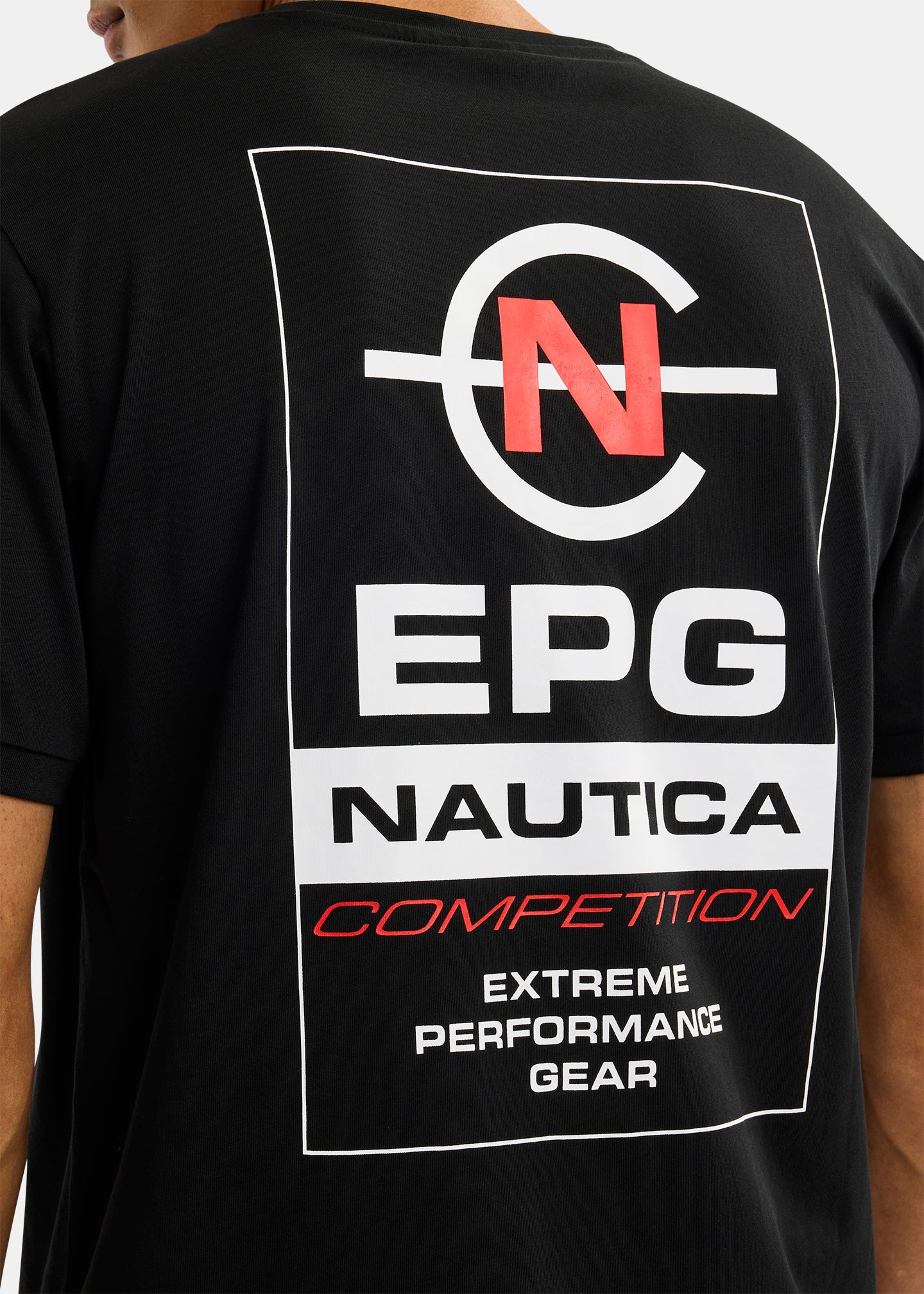 Nautica Competition Dundalk T-Shirt-Black-Back Detail
