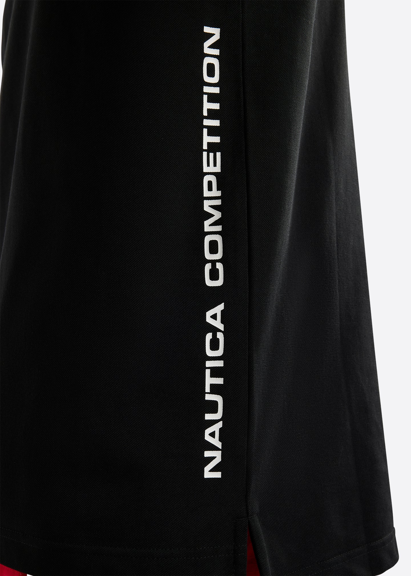 Nautica Competition Kenny Polo Shirt-Black-Side Detail