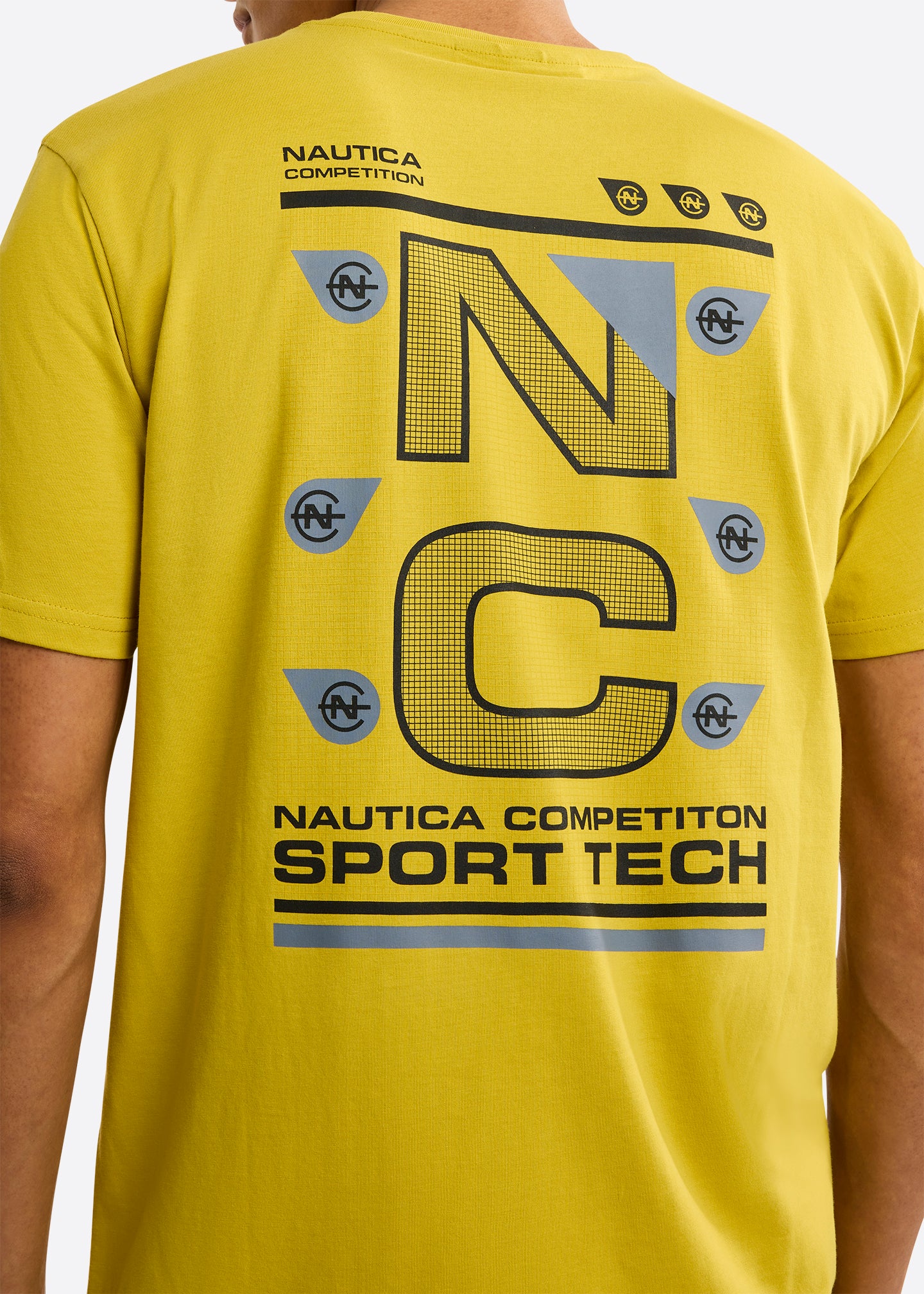 Nautica Competition Dromod T-Shirt-Green Camo-Back Detail