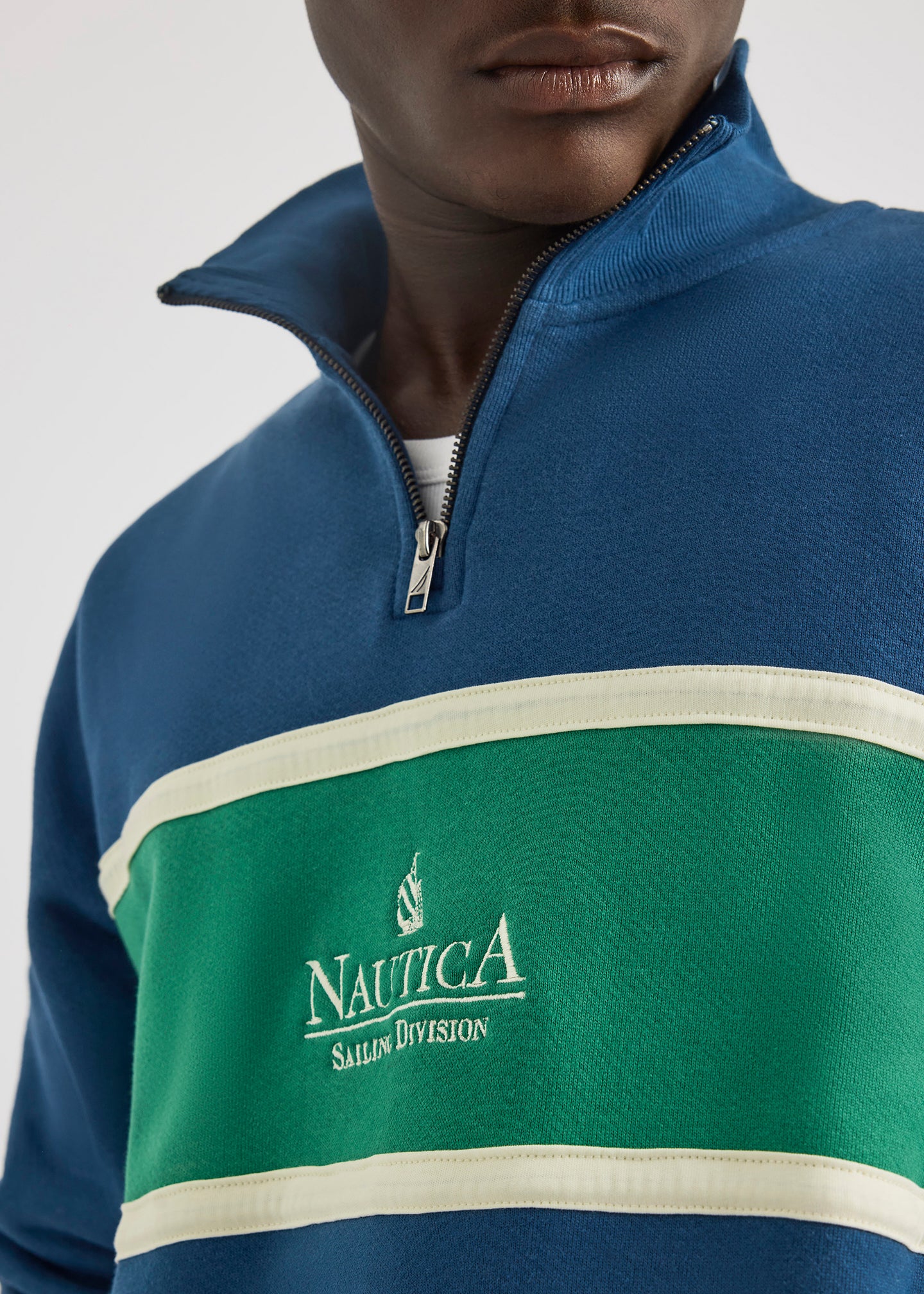 Garbo 1/4 Zip - Washed Denim