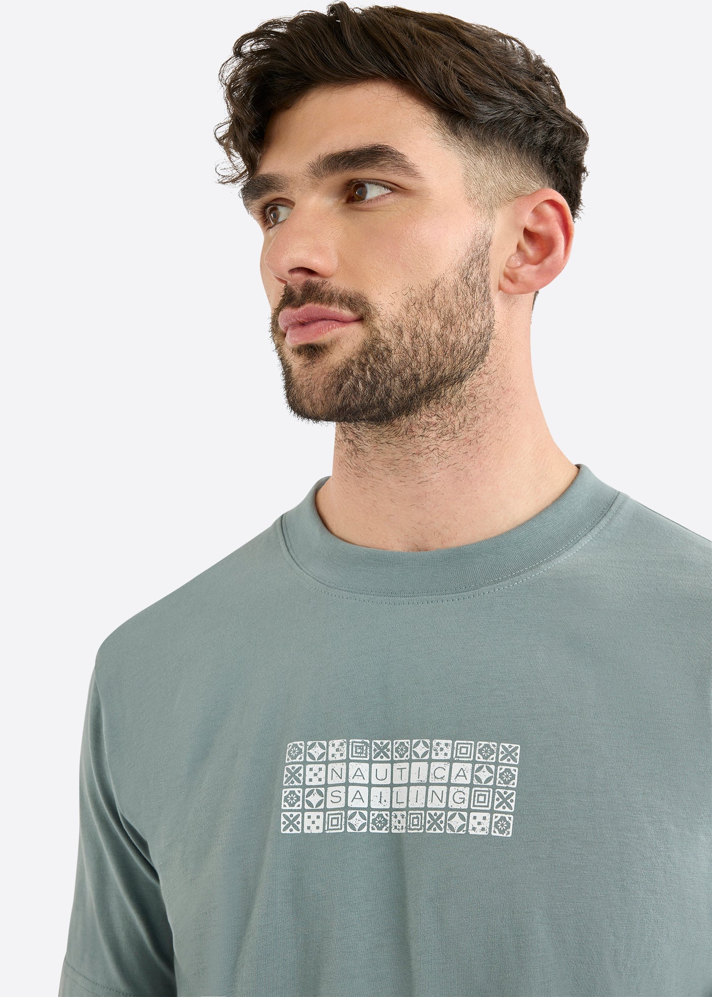 Nautica Bodmin T-Shirt- Shadow Grey-Detail