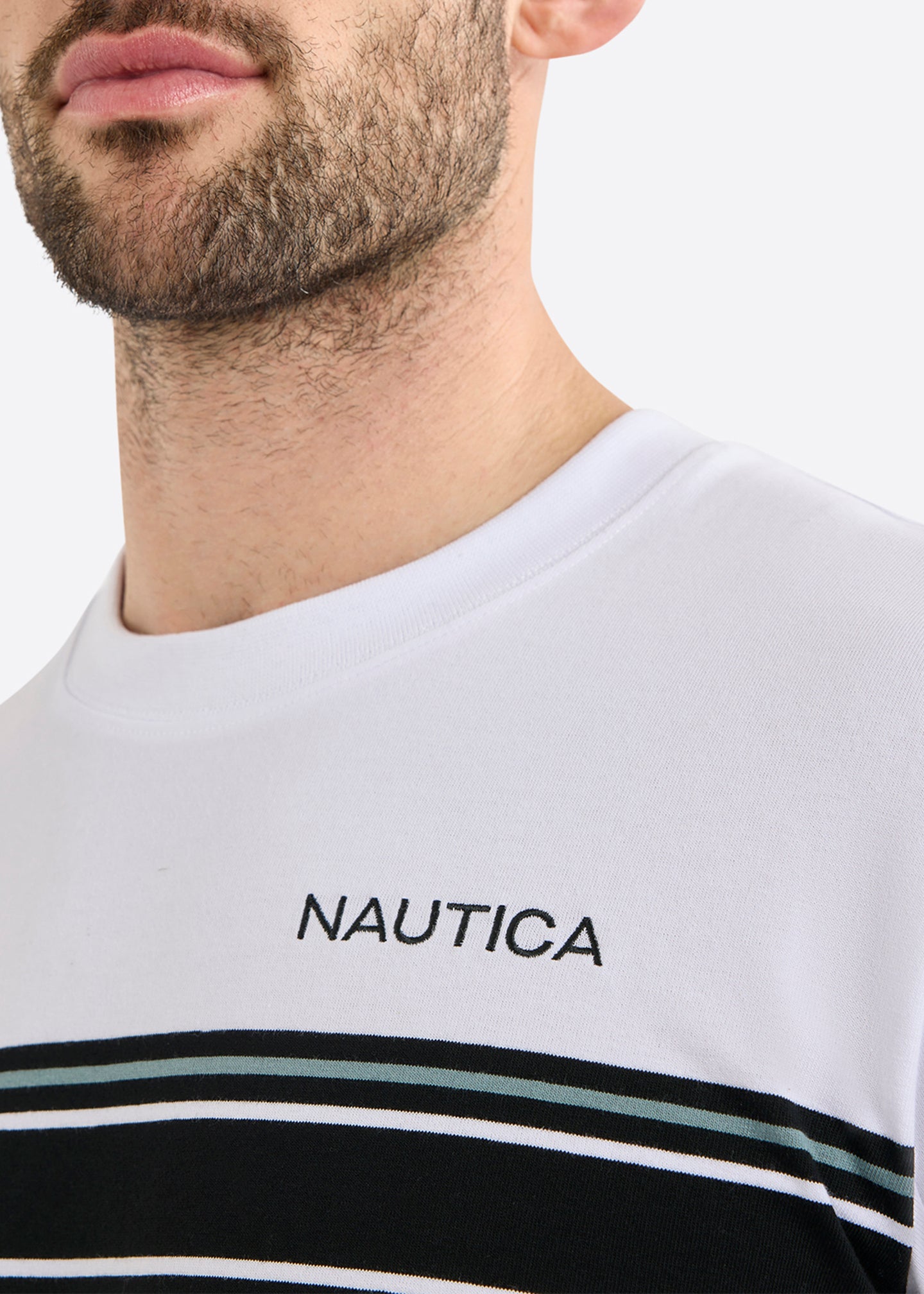 Nautica Regis T-Shirt-White-Detail