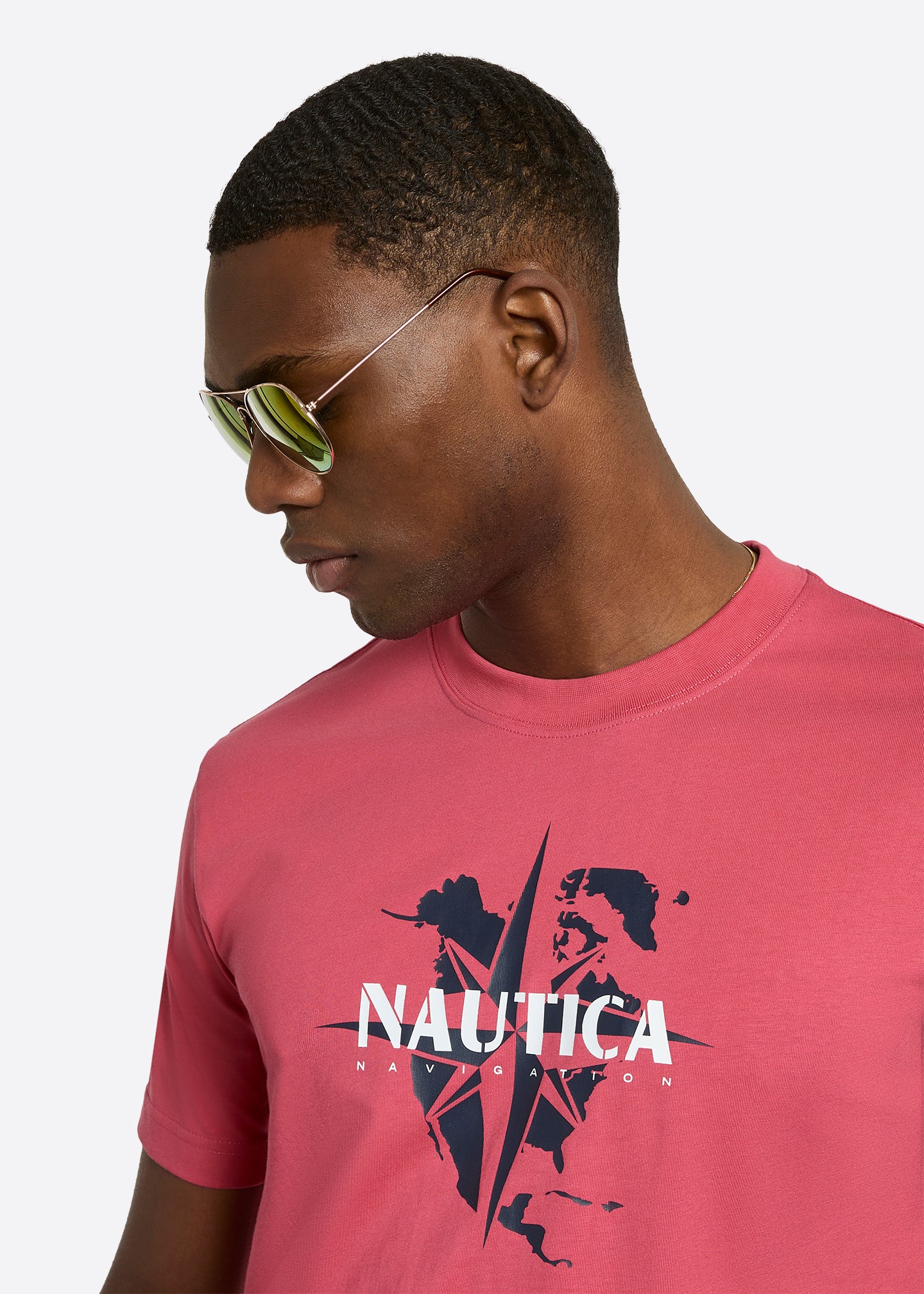 Nautica Tomi T-Shirt-Raspberry-Detail