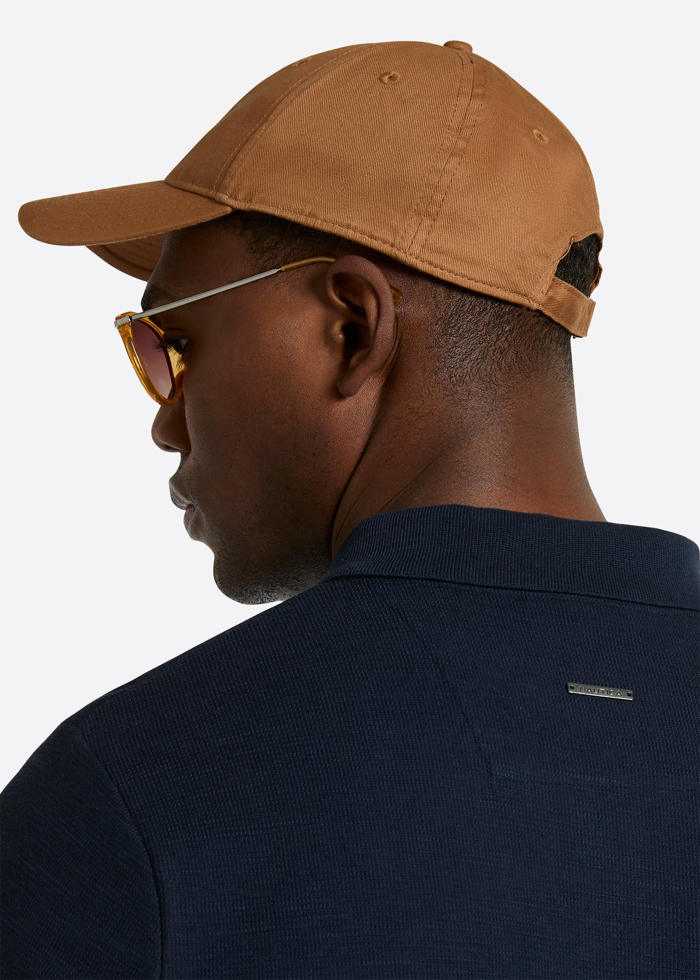 Nautica Amalfi Polo Shirt- Dark Navy-Back Detail