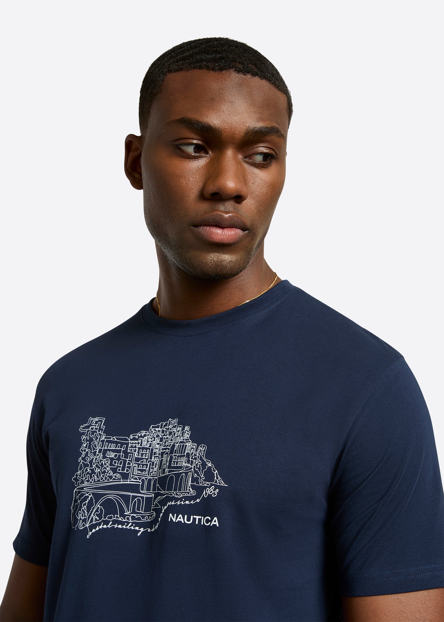 Nautica Angelo T-Shirt- Dark Navy-Detail