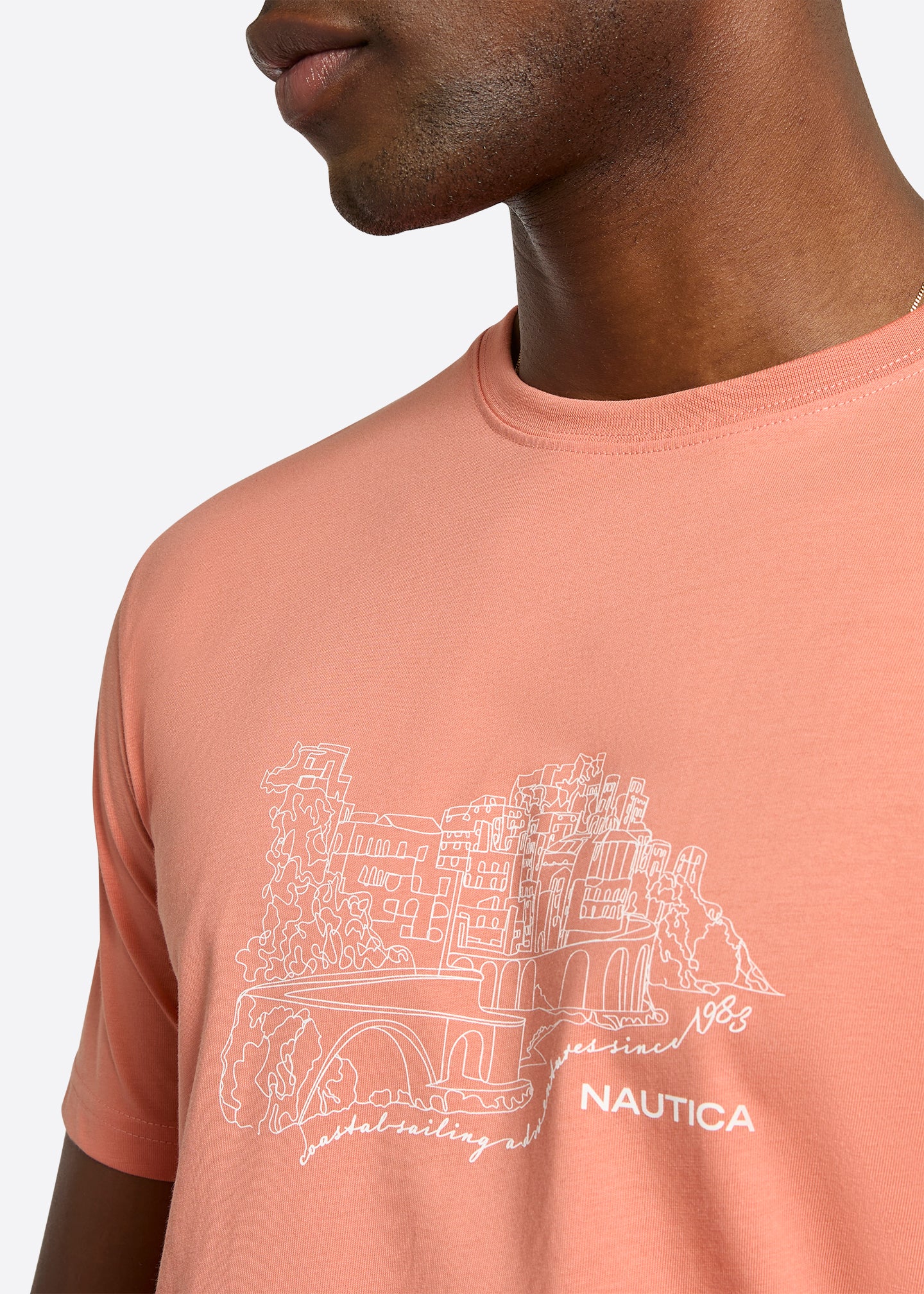 Nautica Angelo T-Shirt-Terracotta-Detail