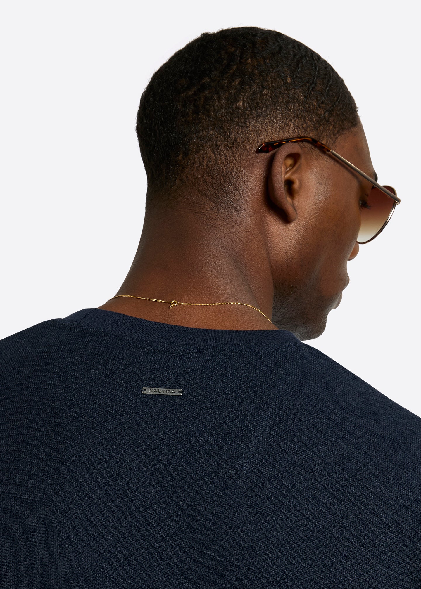 Nautica Capri T-Shirt-Dark Navy-Back Detail