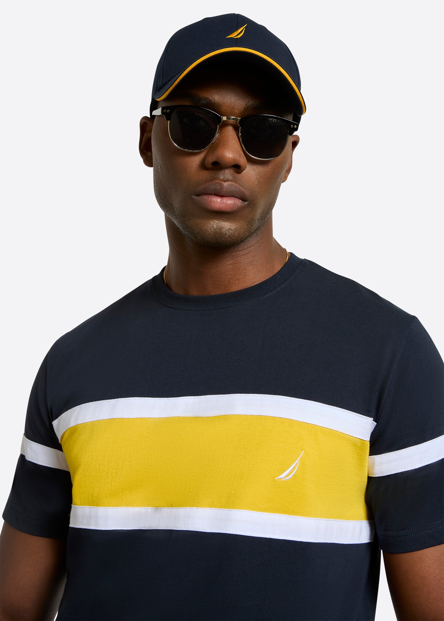 Nautica Mikhail T-Shirt-Dark Navy-Detail