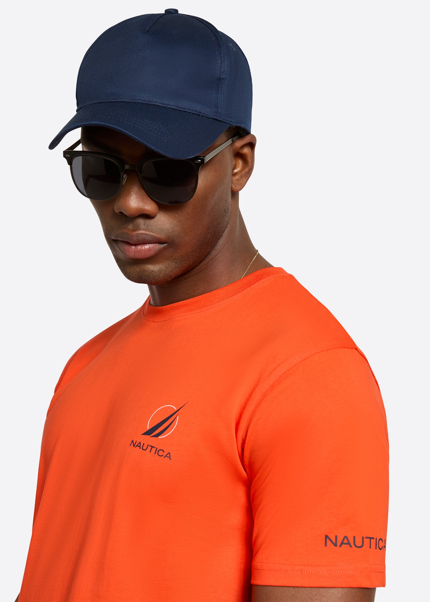 Nautica Sergei T-Shirt-Fiery Red-Detail