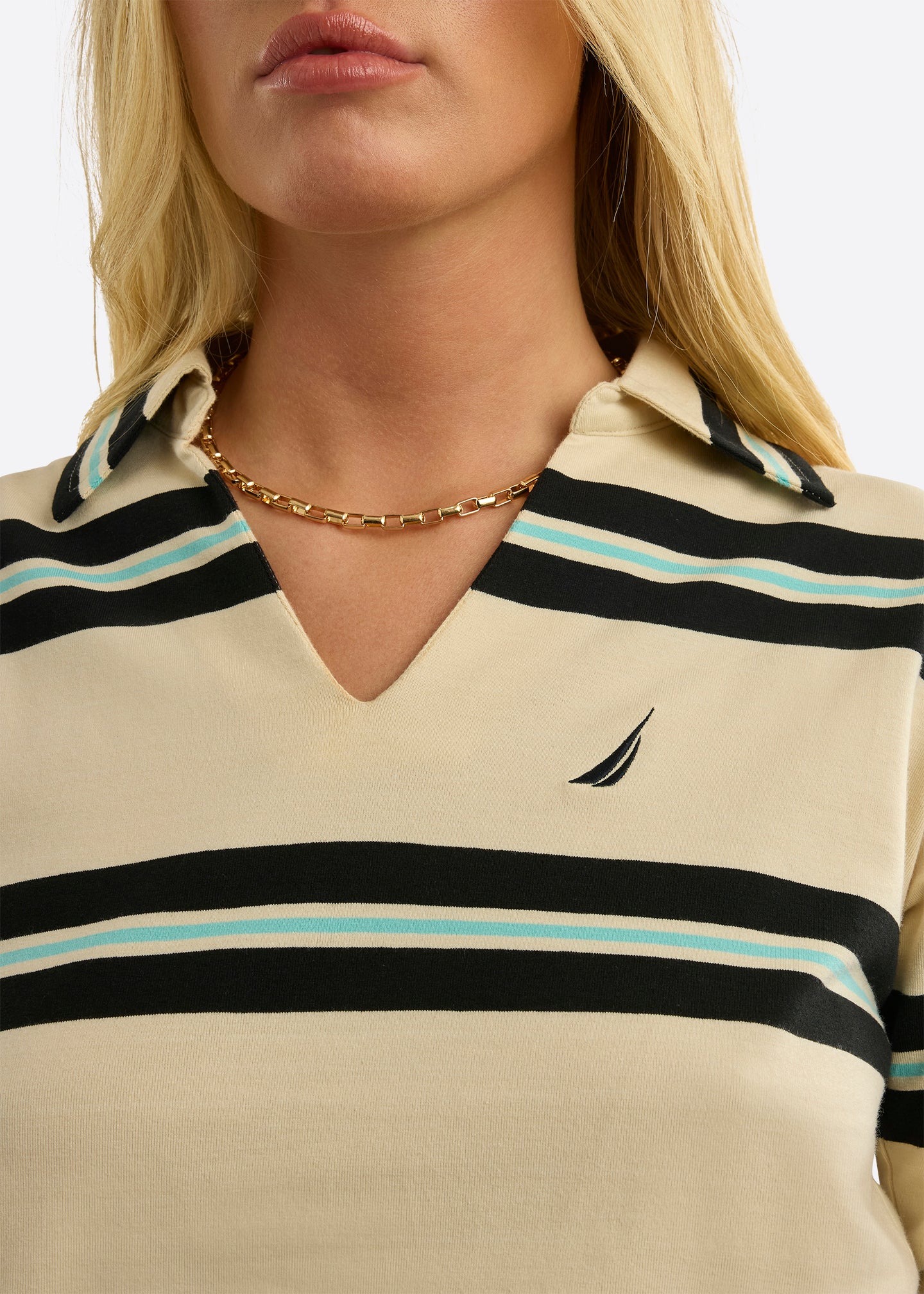 Nautica Salado Polo Shirt-Buff-Detail