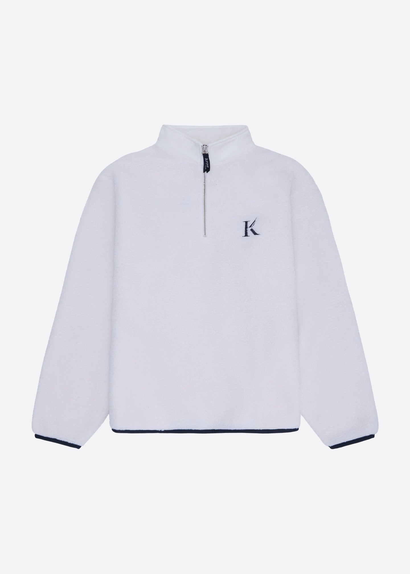 Nautica x Krost Sherpa Quarter Zip Top White