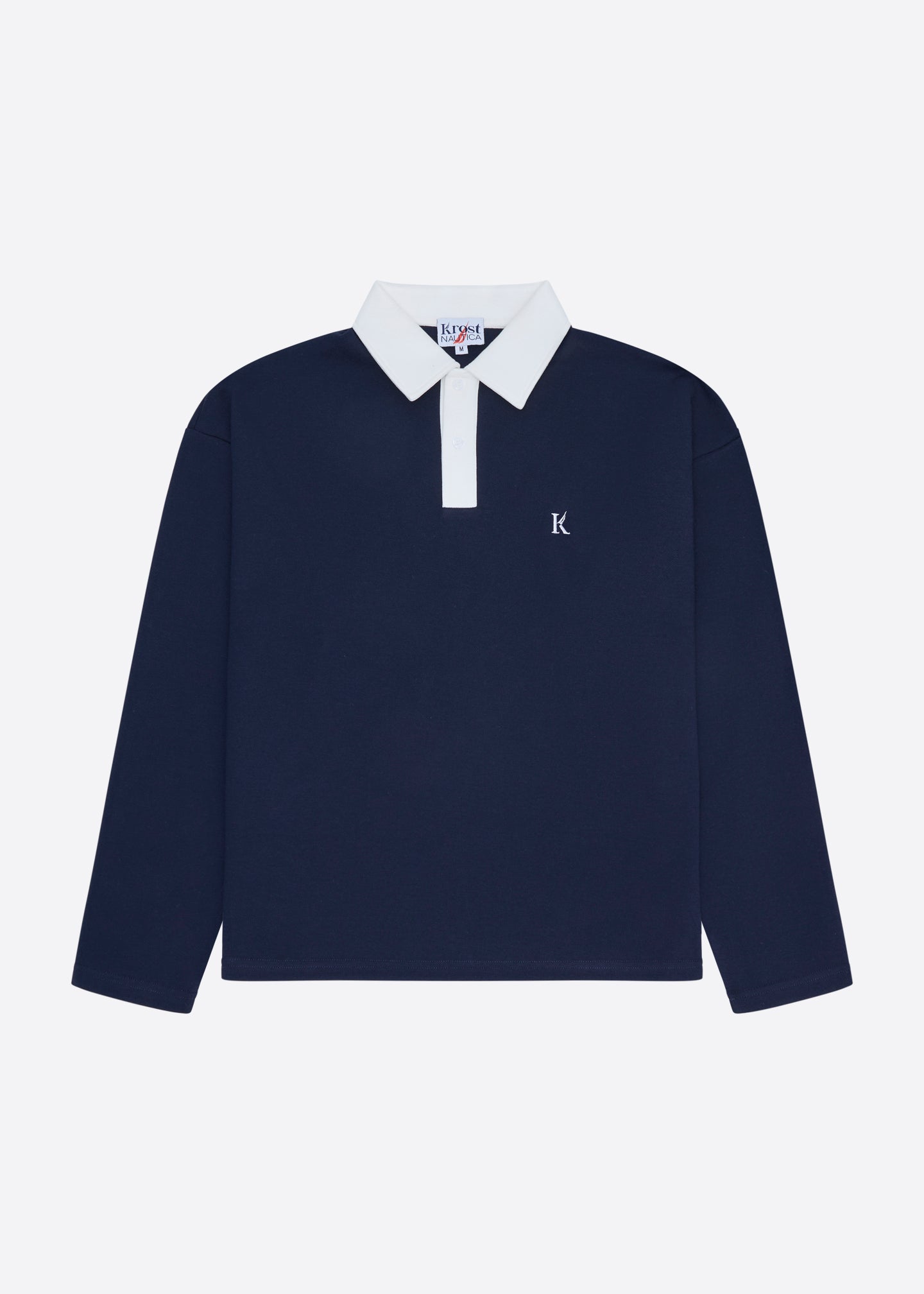Nautica x Krost Contrast Pique Rugby Shirt Navy