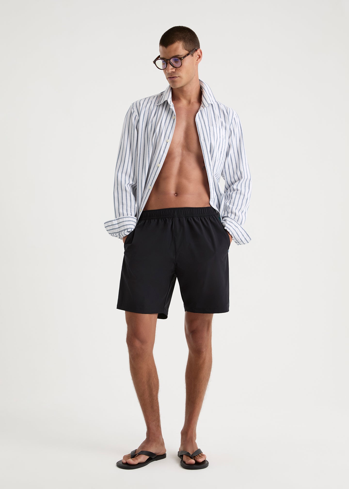 Ribbon Swim Short - Black