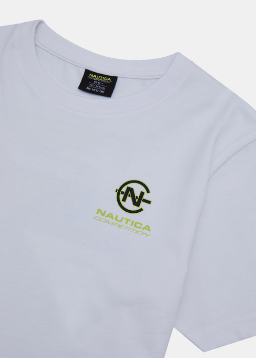 Nautica Competition Callcup T-Shirt Jnr - White - Detail