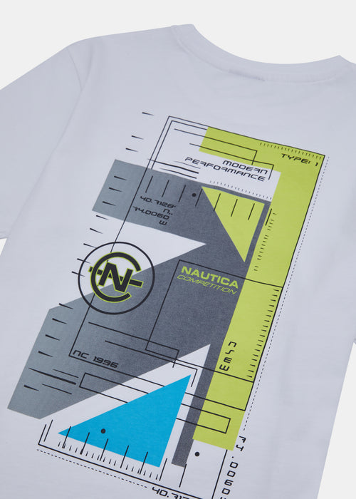 Nautica Competition Callcup T-Shirt Jnr - White - Detail