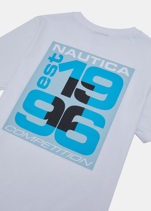 Nautica Competition Torbay T-Shirt Jnr - White - Detail