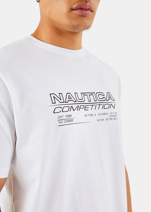 Nautica Competition Jaden T-Shirt - White - Detail