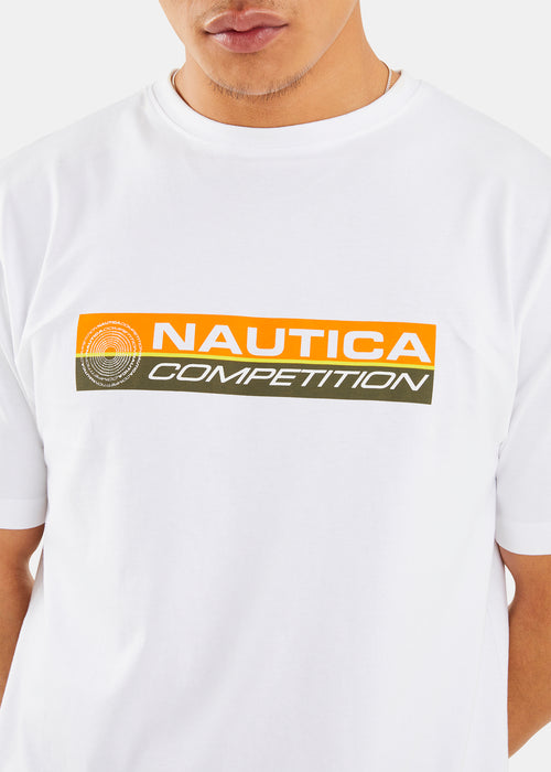 Nautica Competition Vance T-Shirt - Neon Orange - Detail