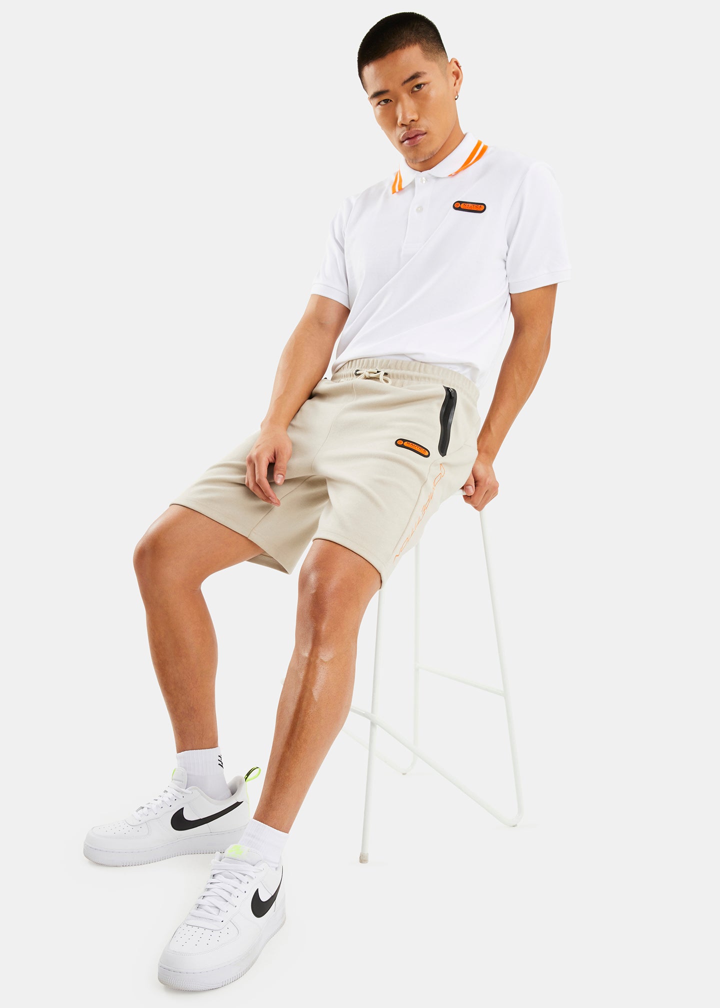 Nautica Competition Jardine Fleece Short - Latte - Full Body