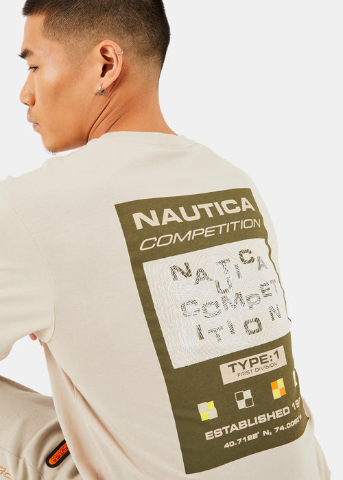 Nautica Competition Blake T-Shirt - Latte - Detail