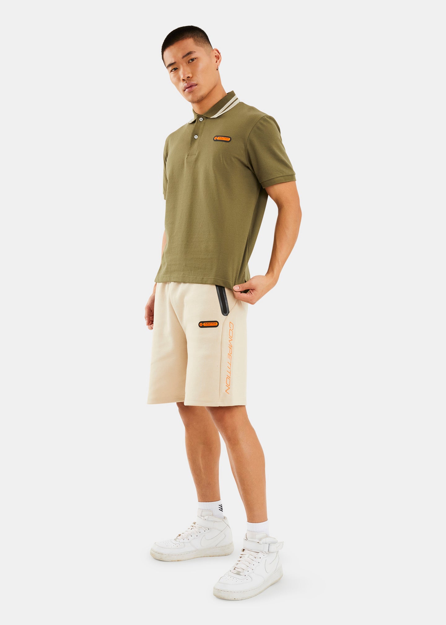 Nautica Competition Nolan Polo Shirt - Khaki - Full Body