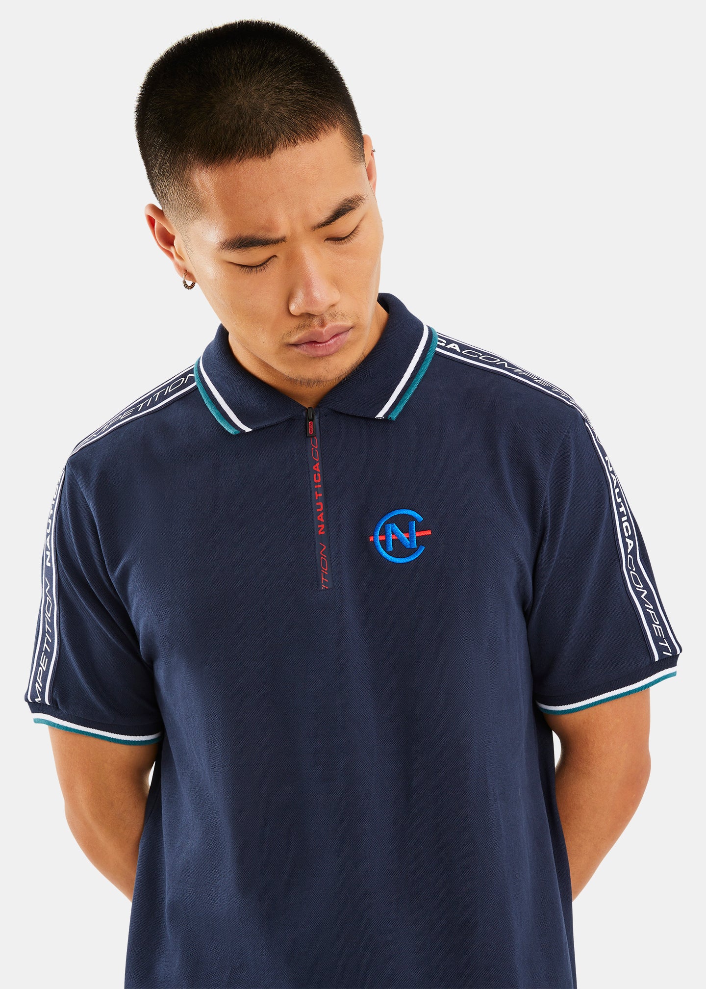 Aster 1 4 Zip Polo Shirt Dark Navy