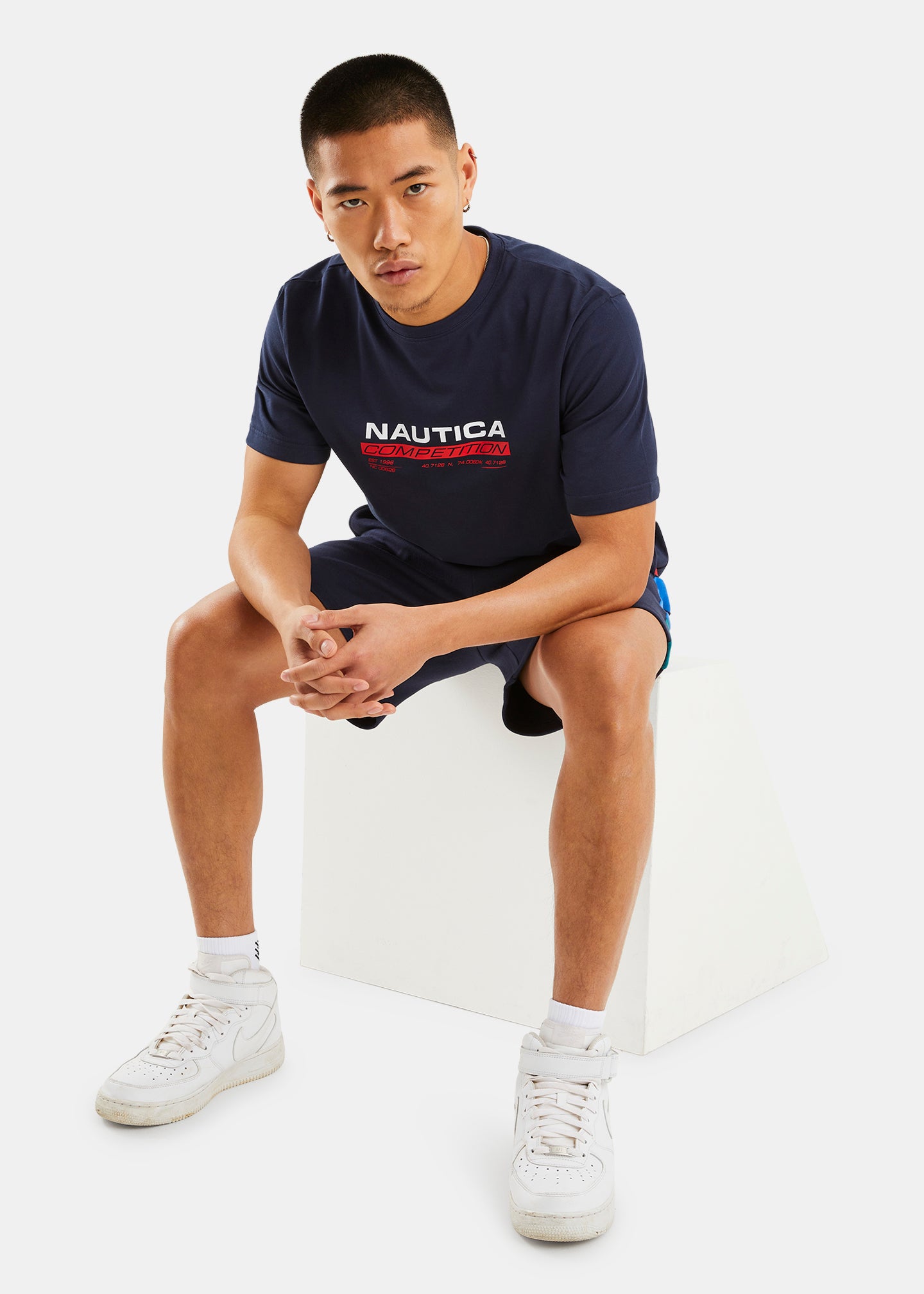 Nautica Competition Bates T-Shirt - Dark Navy - Full Body