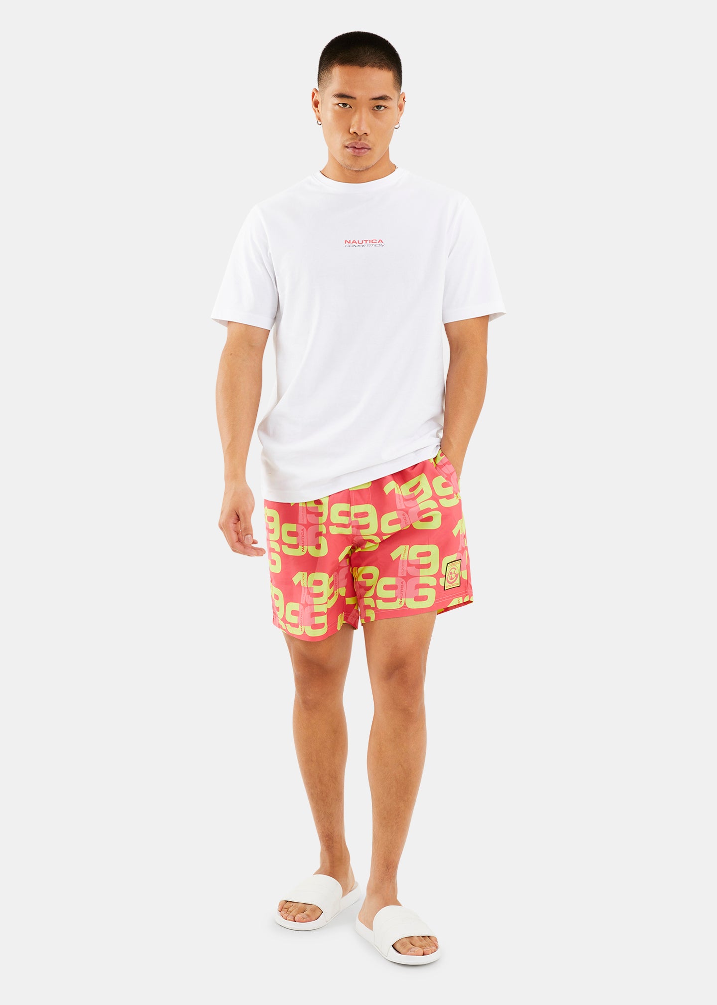 Nautica Competition Rex 6" Swim Short - Pink - Full Body