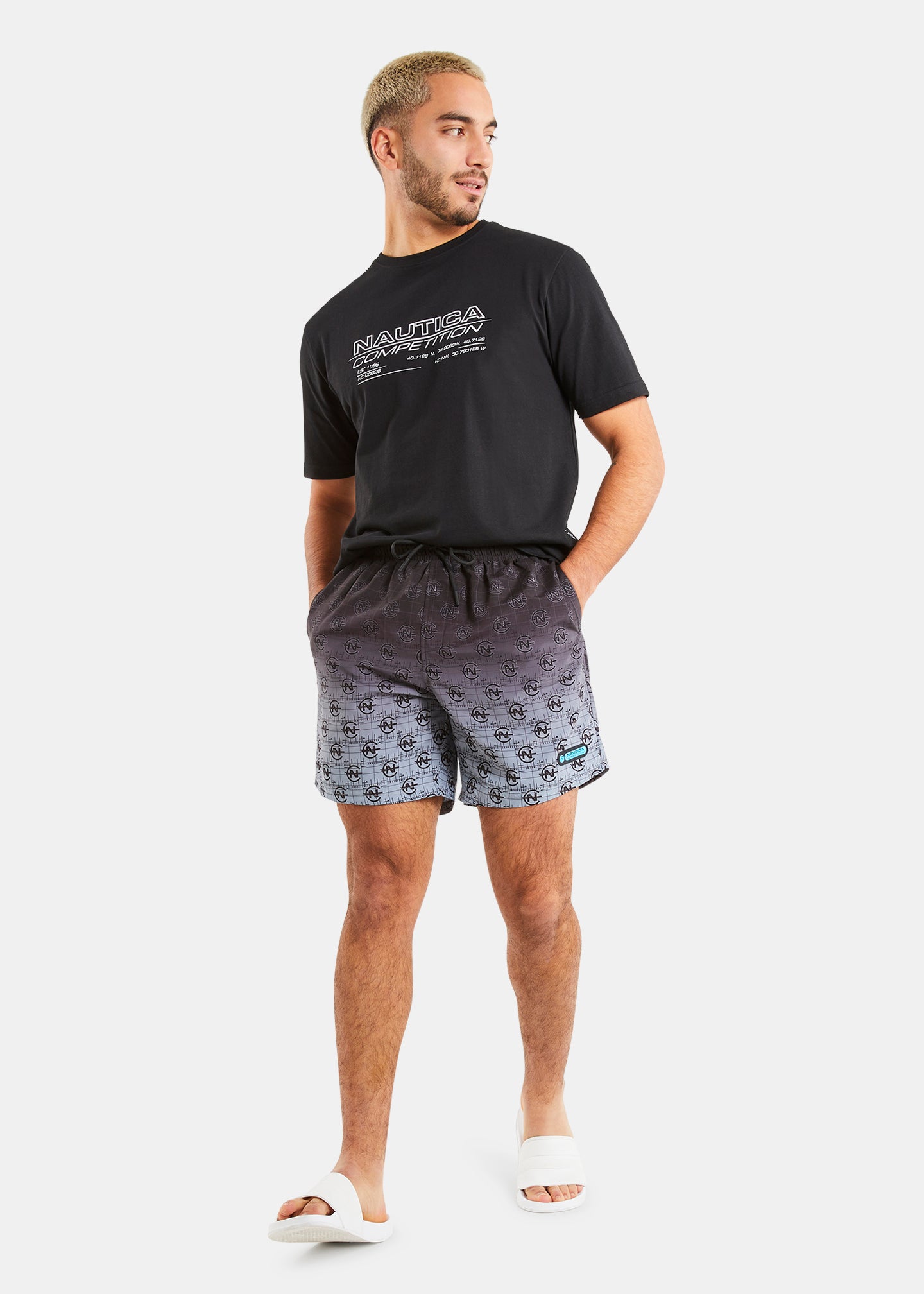 Nautica Competition Seb 6" Swim Short - Black - Full Body