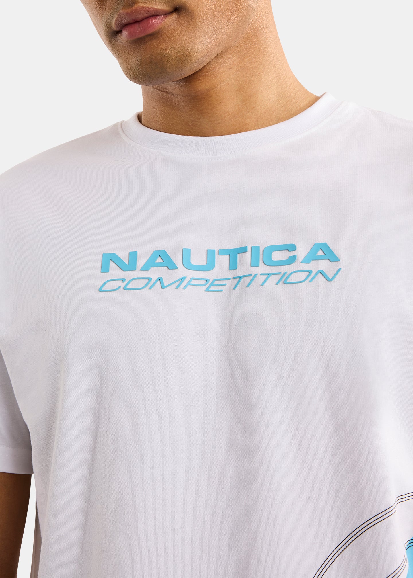 Nautica Competition Ballymore T-Shirt-White-Detail