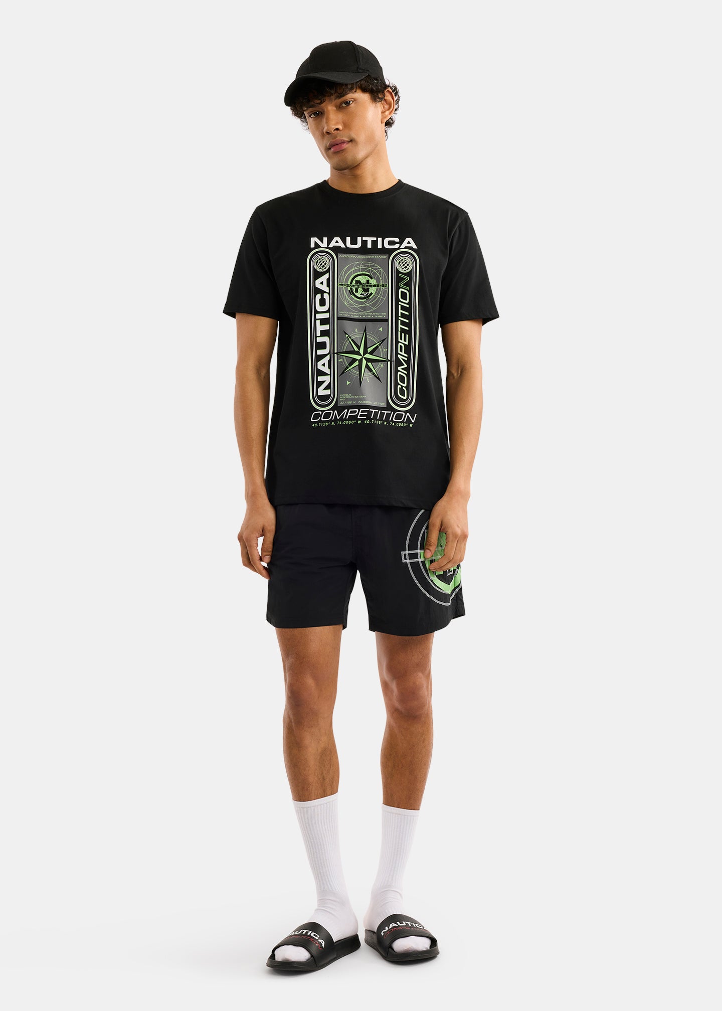 Nautica Competition Glenbrook T-Shirt-Black-Full Body