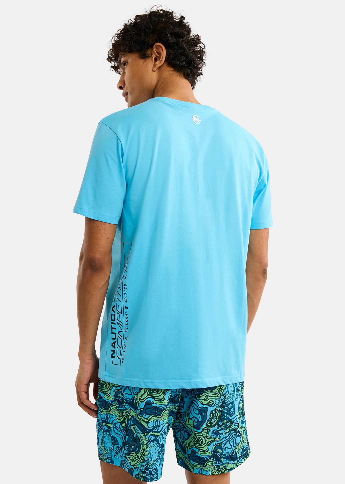Nautica Competition Inver T-Shirt- Aruba Blue-Back