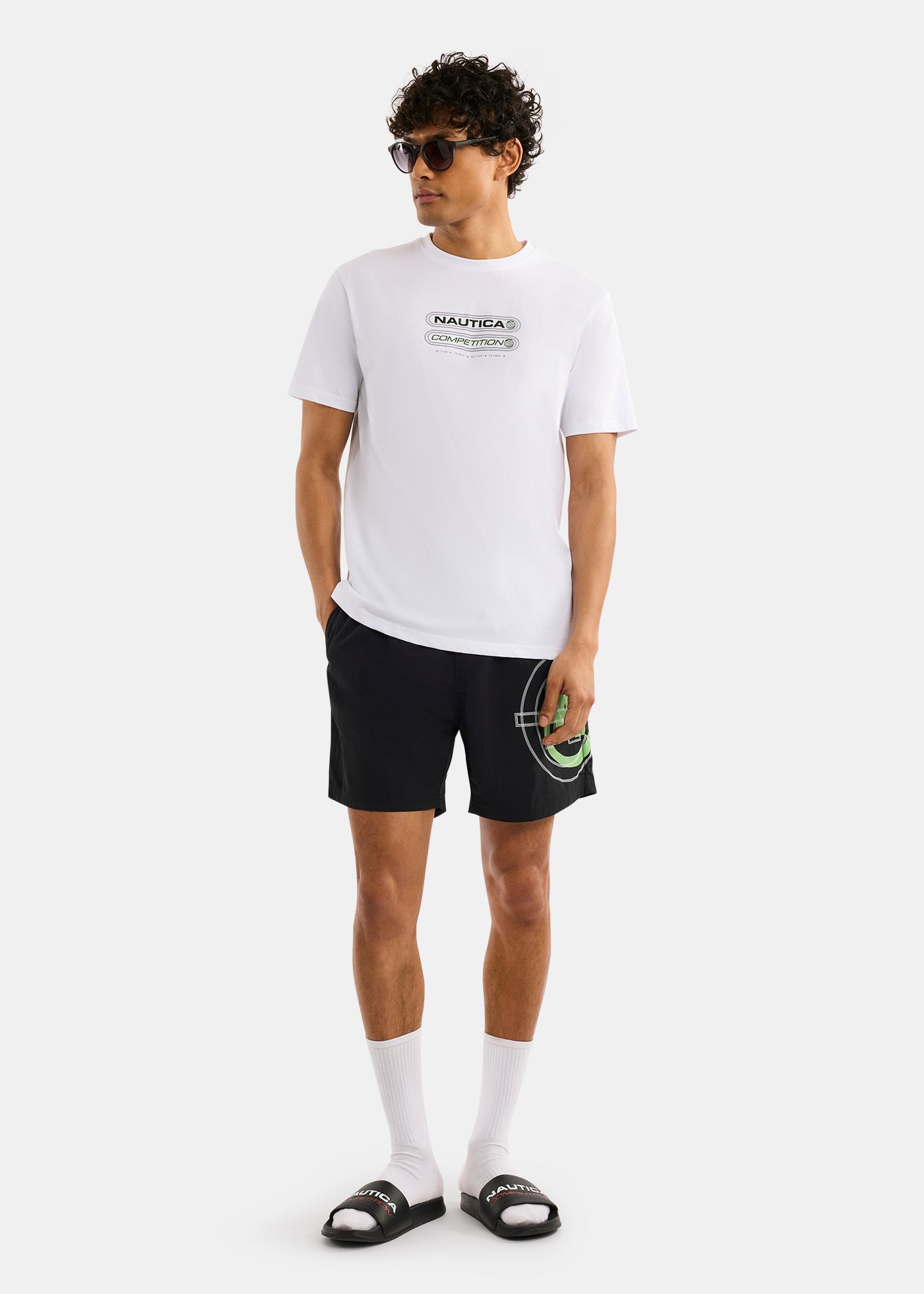 Nautica Competition Inver T-Shirt-White-Full Body