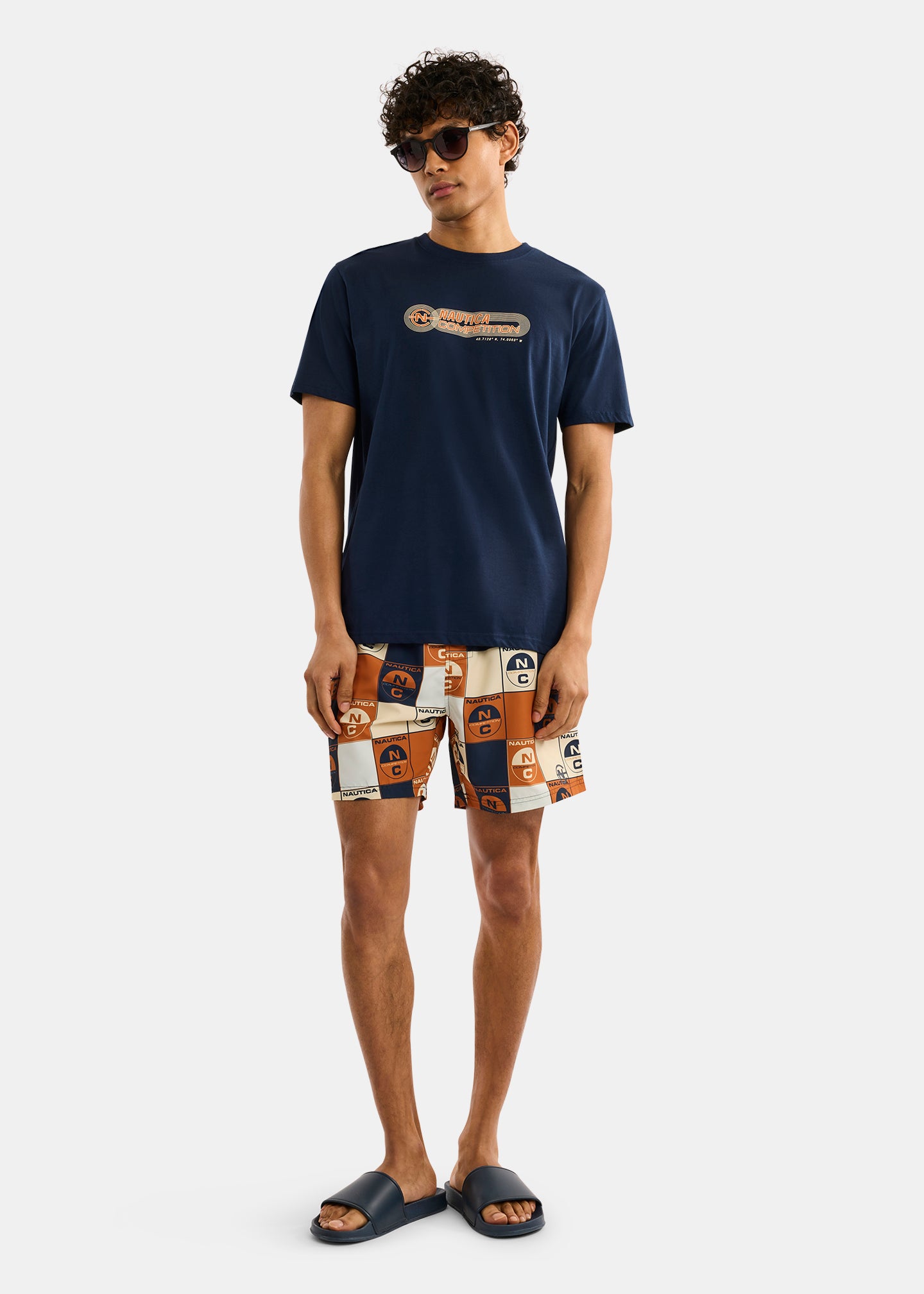 Nautica Competition Adamstown T-Shirt-Dark Navy-Full Body