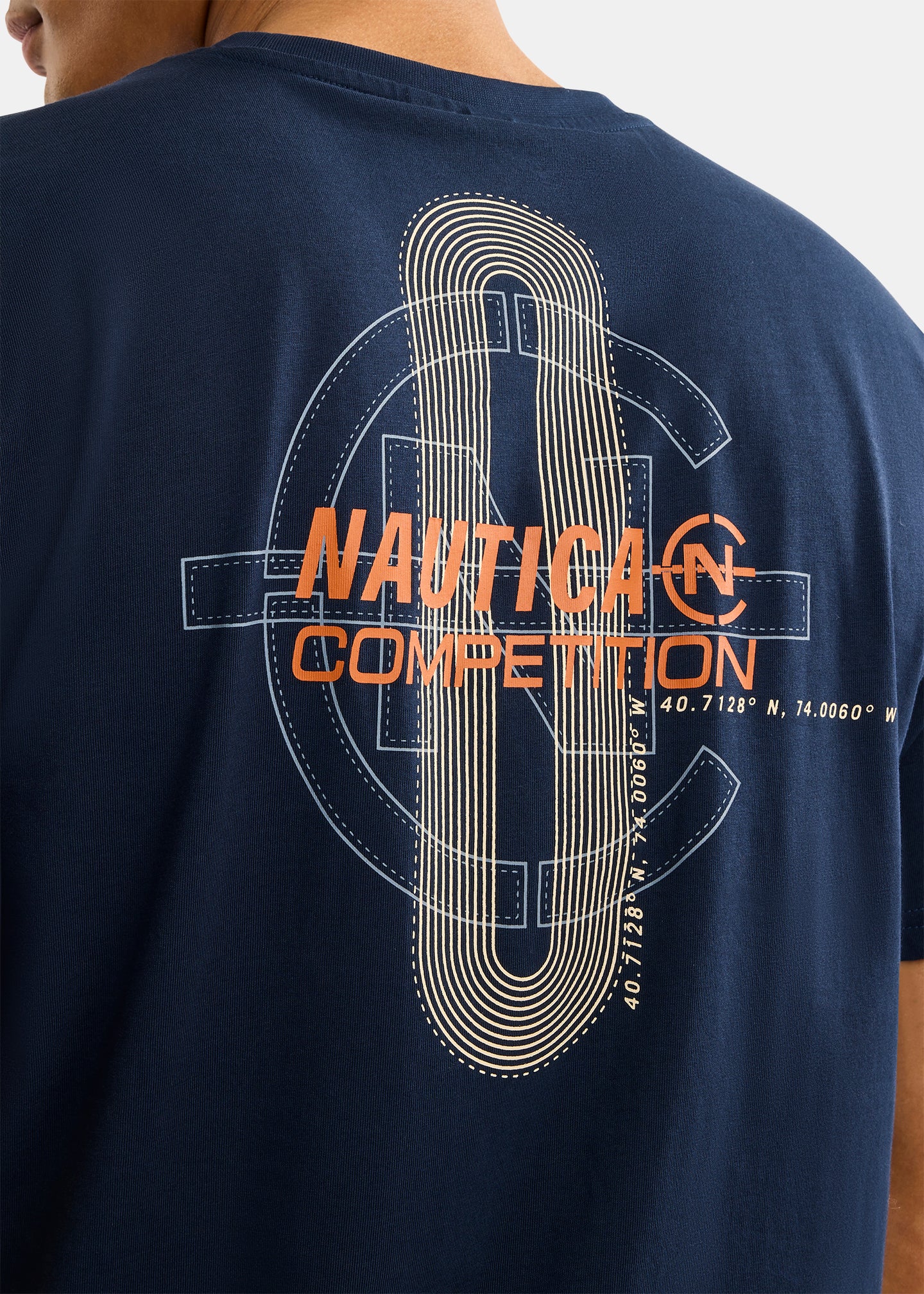 Nautica Competition Adamstown T-Shirt-Dark Navy-Back Detail