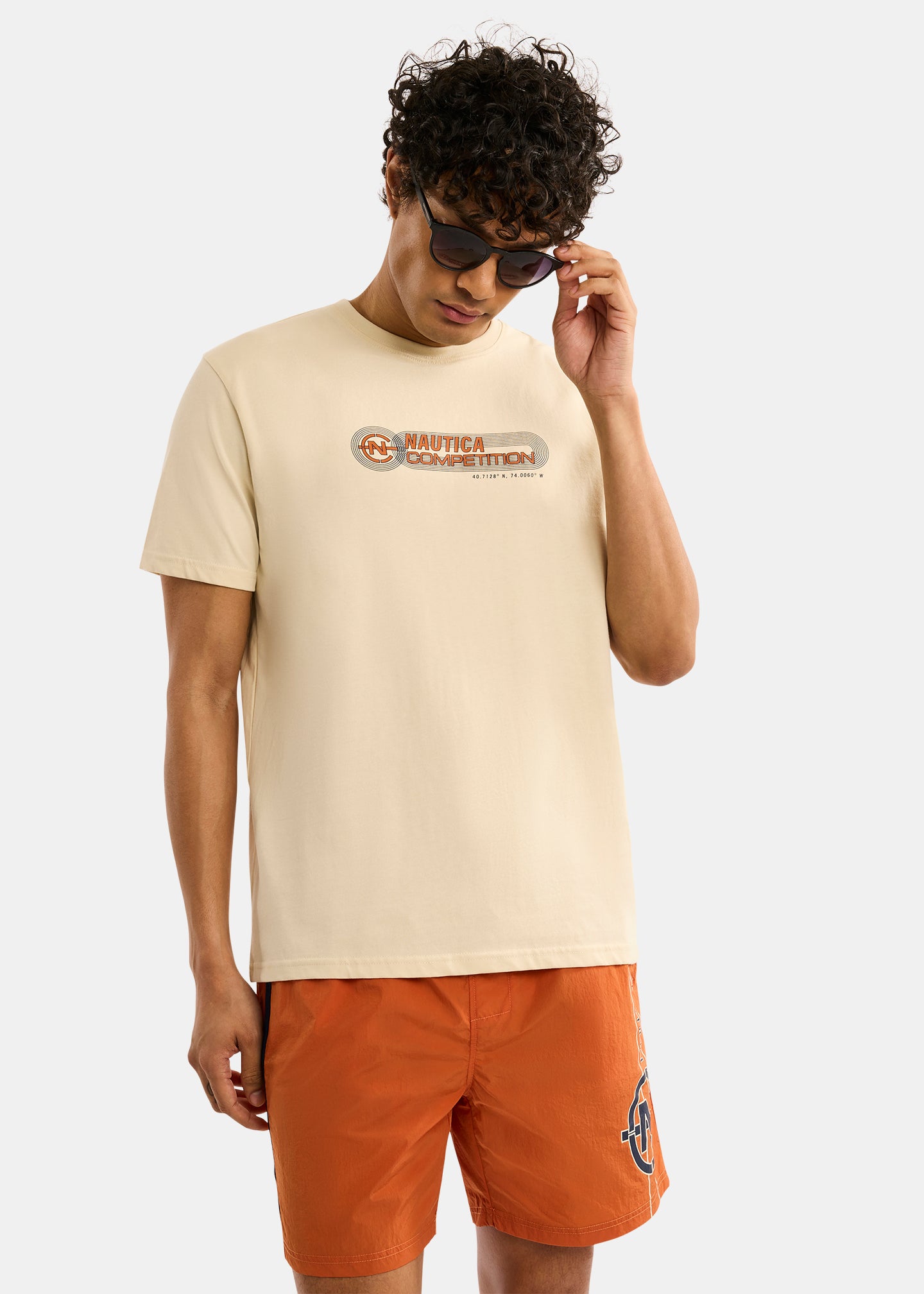 Nautica Competition Adamstown T-Shirt-Wheat-Front