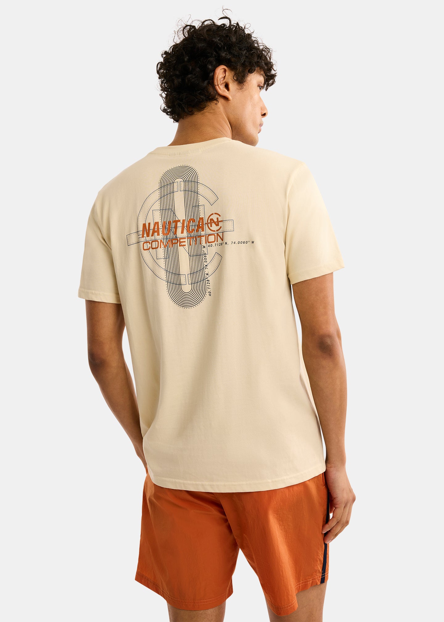 Nautica Competition Adamstown T-Shirt-Wheat-Back