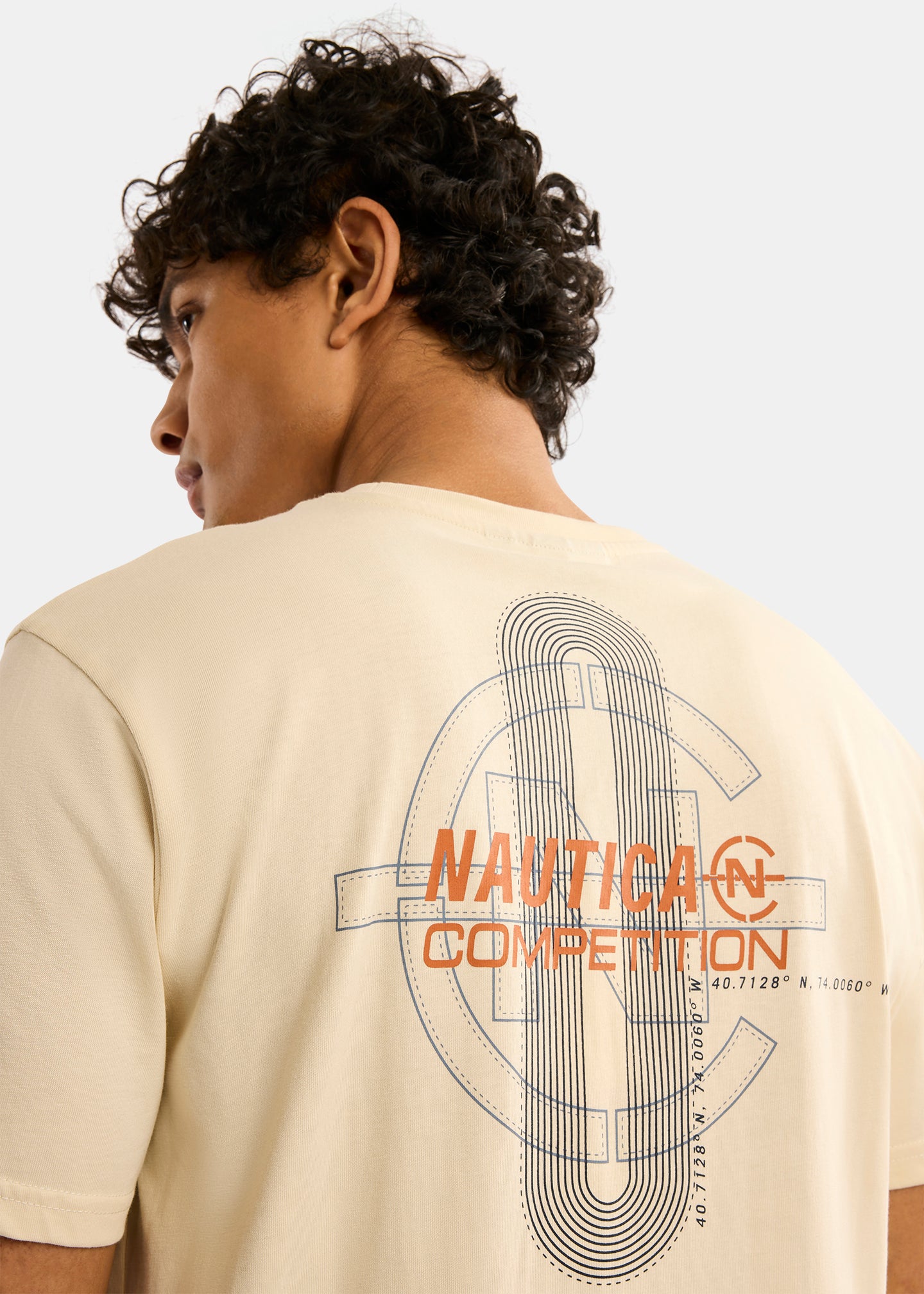 Nautica Competition Adamstown T-Shirt-Wheat-Back Detail