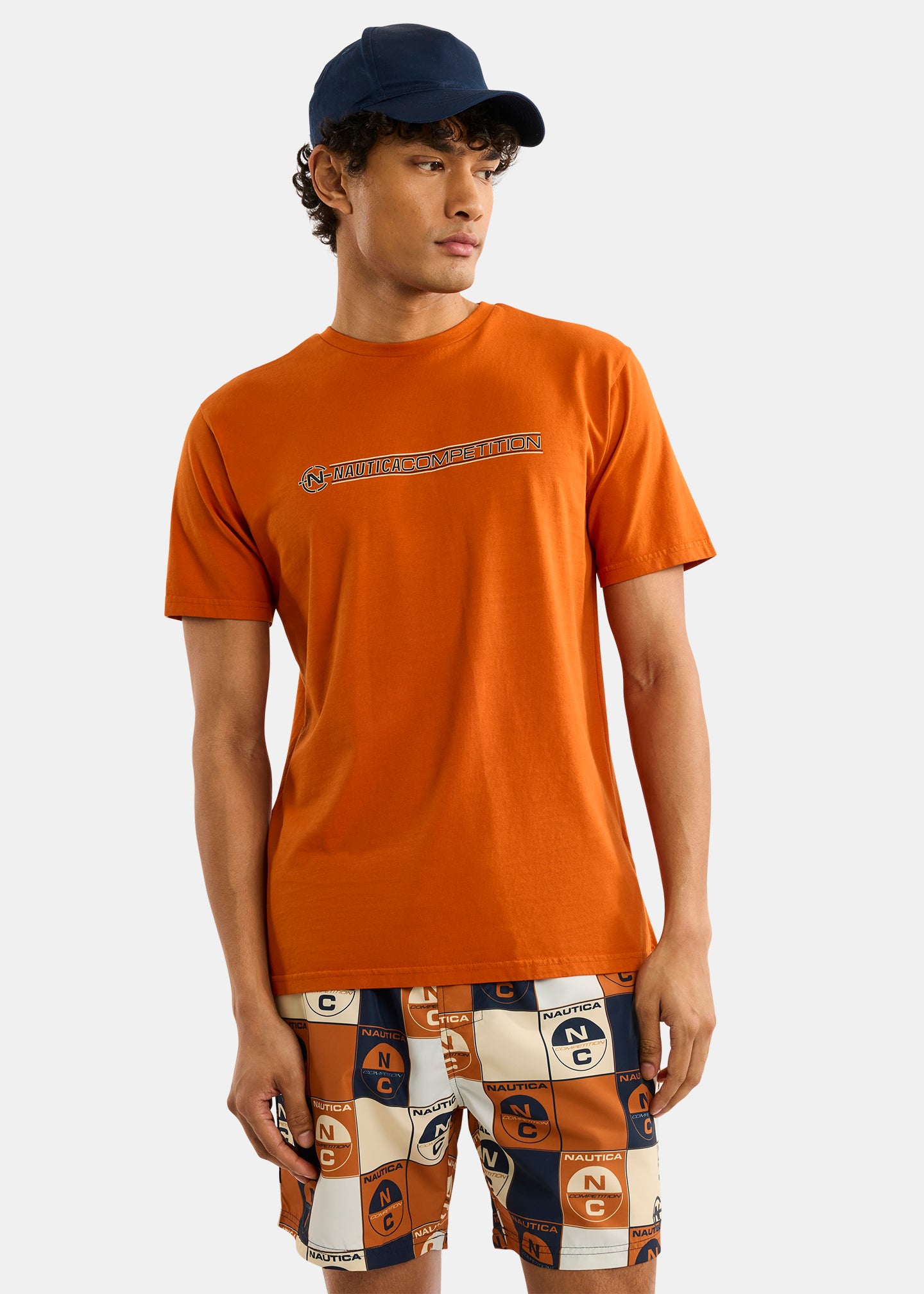 Nautica Competition Wellport T-Shirt-Burnt Orange-Front