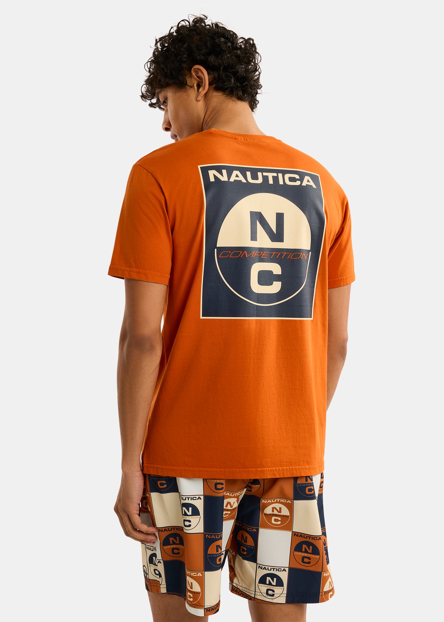Nautica Competition Wellport T-Shirt-Burnt Orange-Back