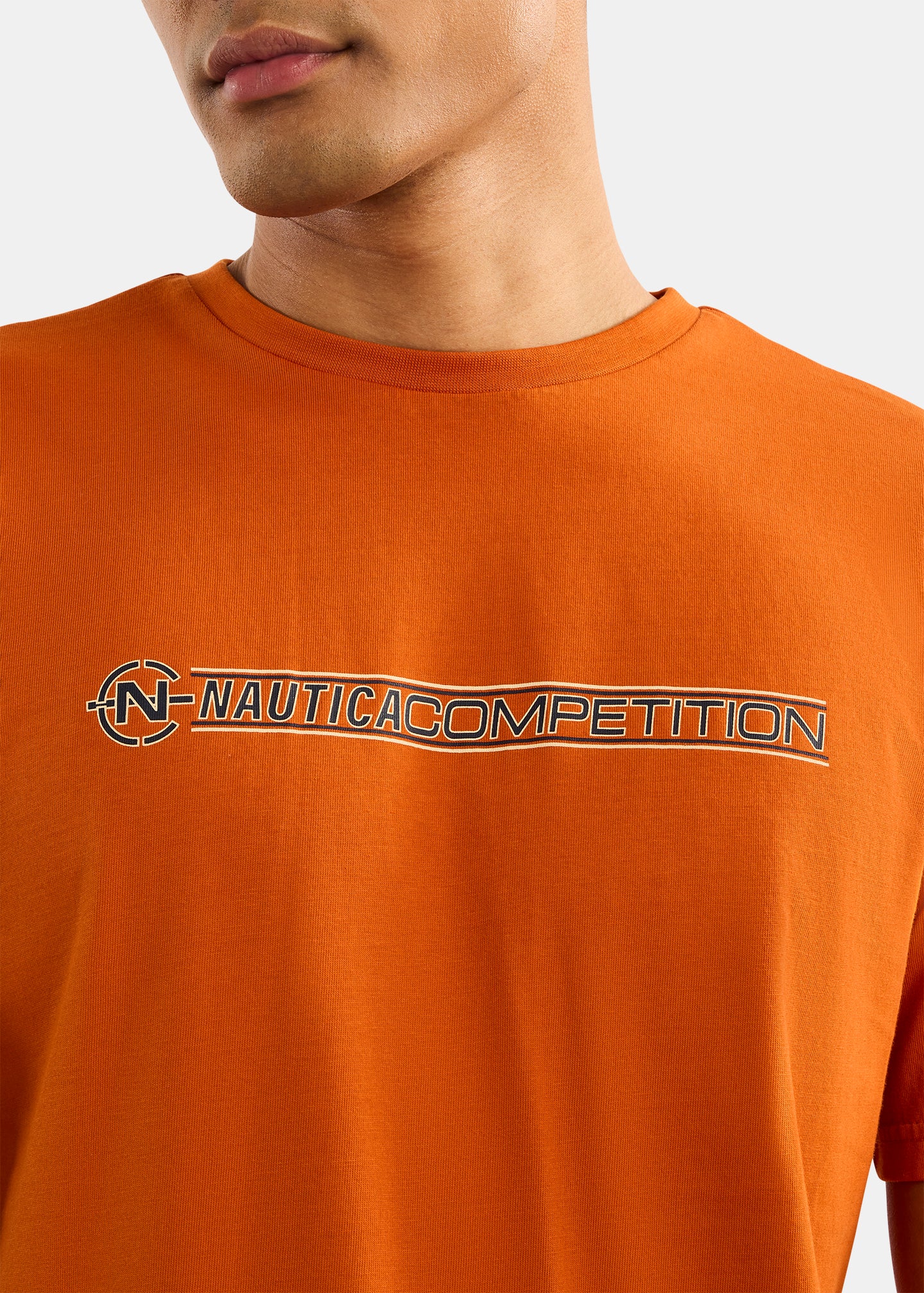 Nautica Competition Wellport T-Shirt-Burnt Orange-Detail