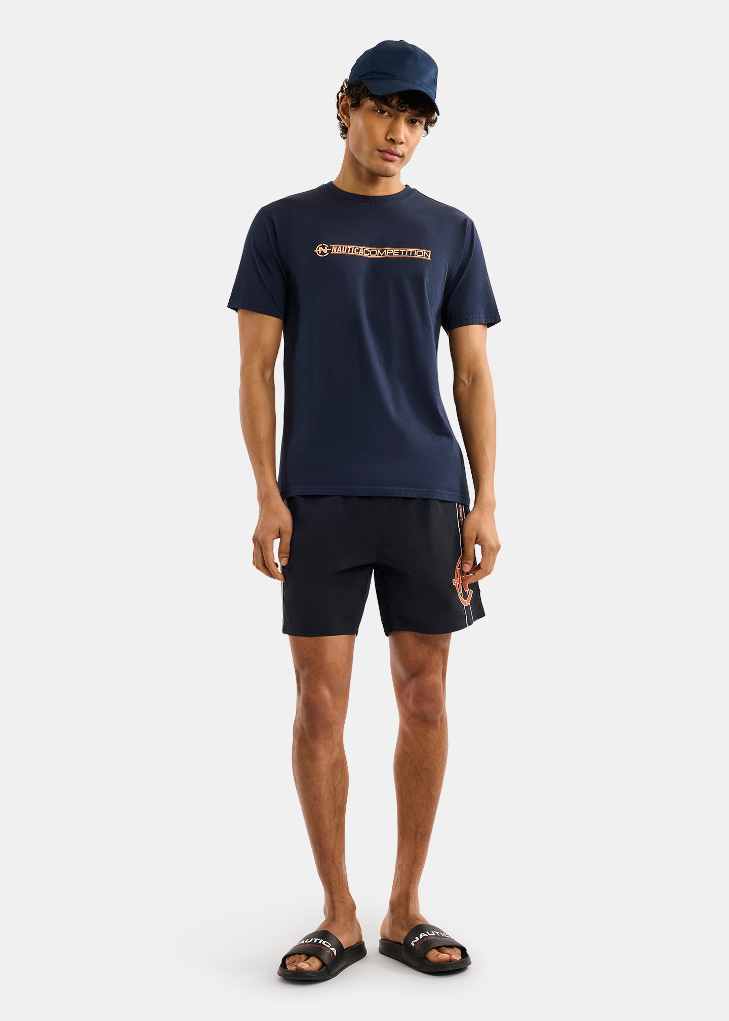 Nautica Competition Wellport T-Shirt-Dark Navy-Full Body