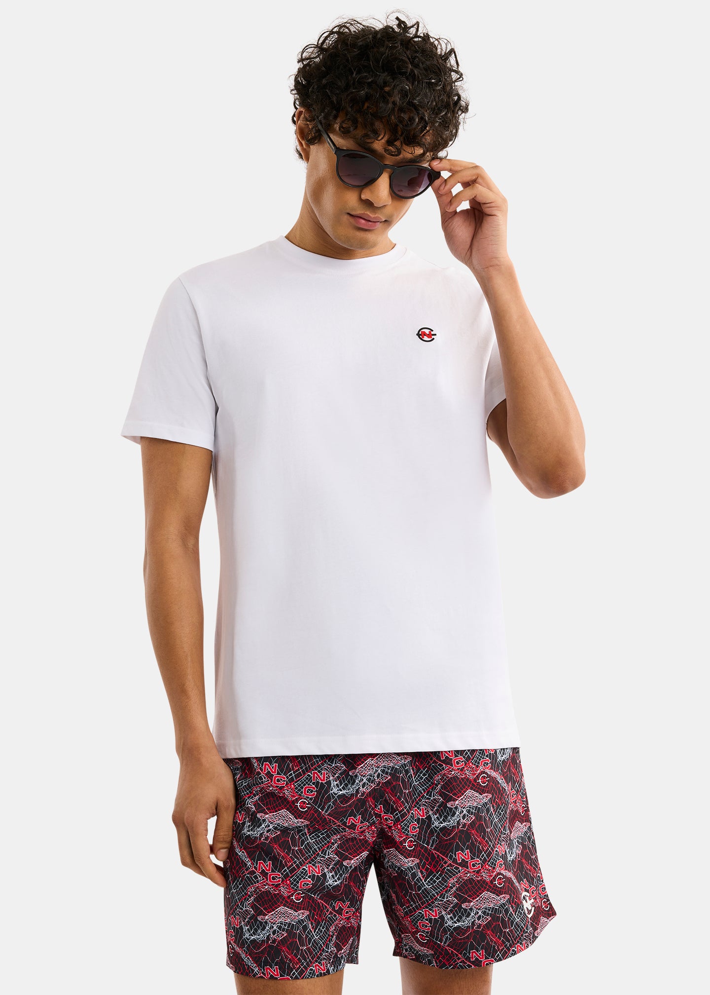 Nautica Competition Cork T-Shirt-White-Front 