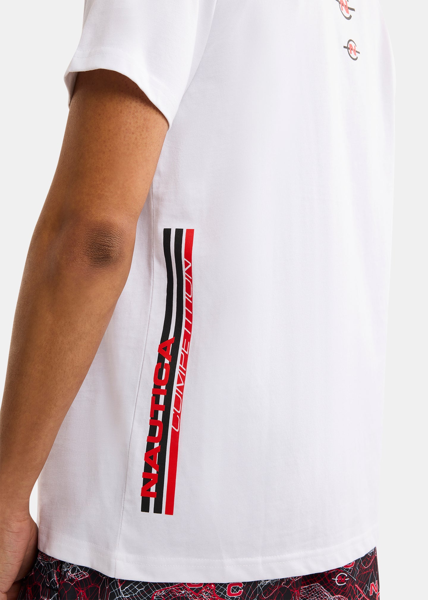 Nautica Competition Cork T-Shirt-White-Side Detail