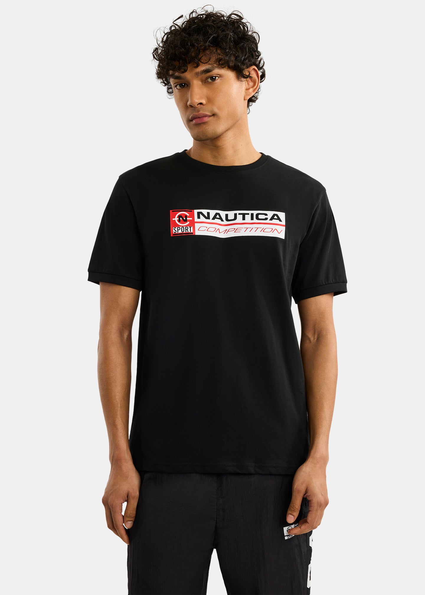 Nautica Competition Dundalk T-Shirt-Black-Front