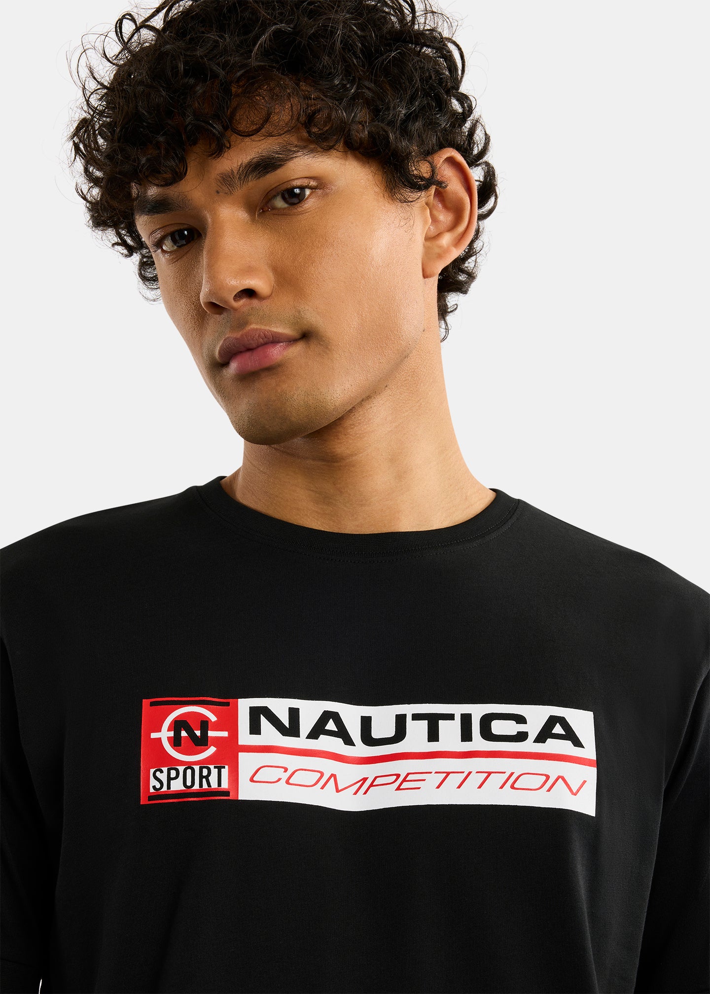 Nautica Competition Dundalk T-Shirt-Black-Detail