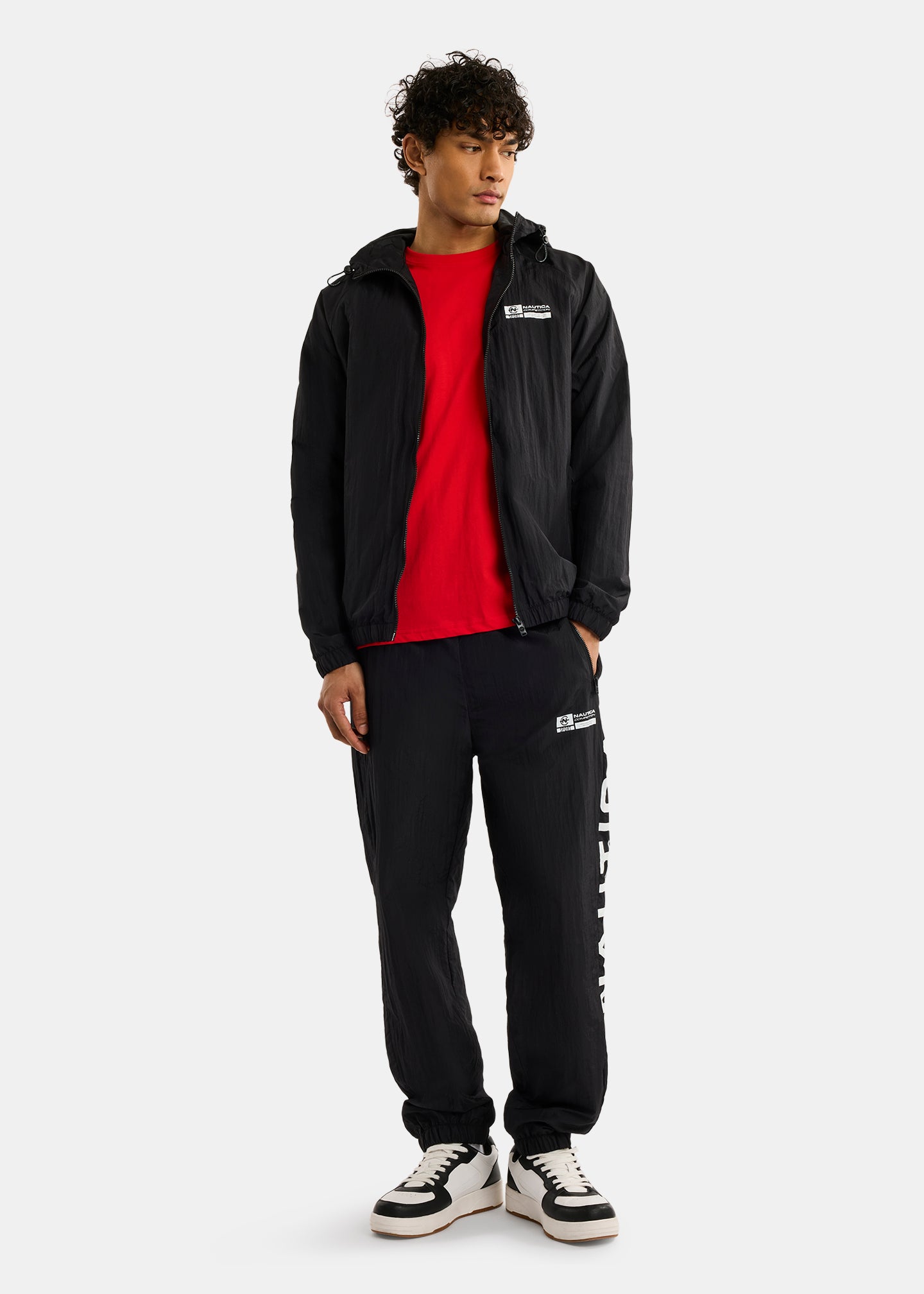 Nautica Competition Galway Track Pant-Black-Full Body with Jacket