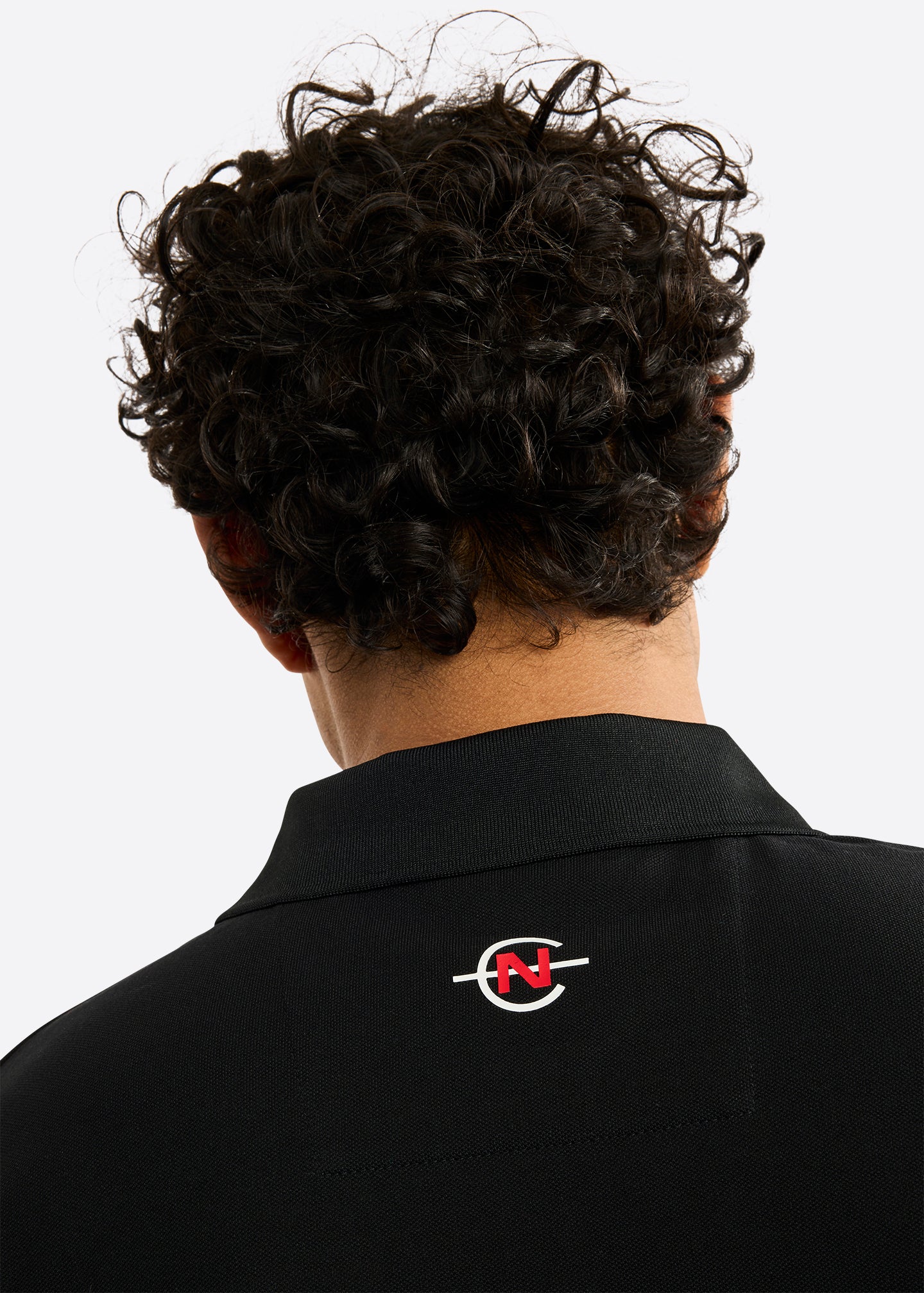 Nautica Competition Kenny Polo Shirt-Black-Back Detail