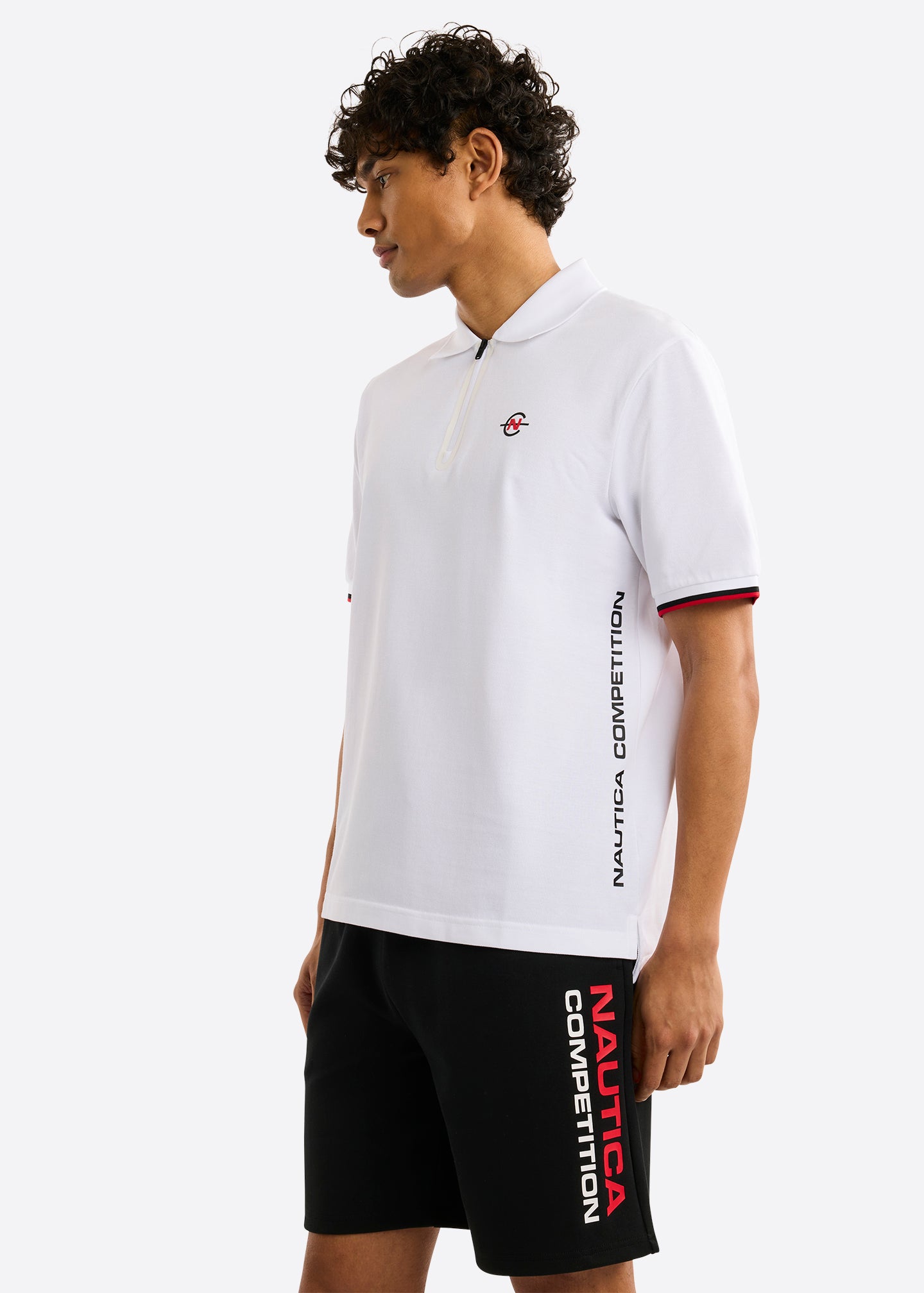 Nautica Competition Kenny Polo Shirt-White-Front